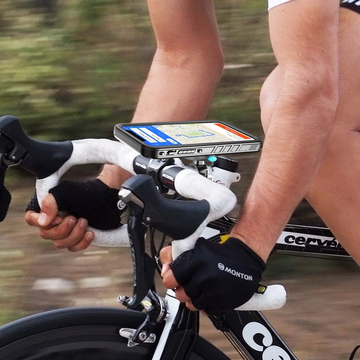 SPORTLINK Handyhalterung Fahrrad mit wasserdichte Hülle für iPhone 11 Pro, Handyhalter Motorrad Bike Mount für 20-35 mm Lenker Elektronik & Foto