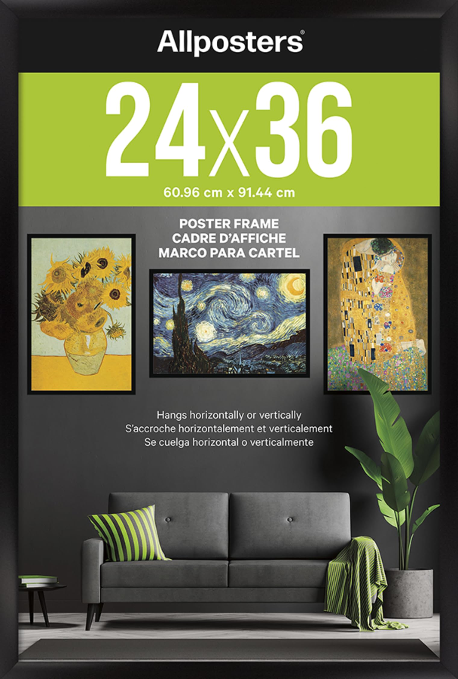 Trends International Poster Frame, 24" x 36", Collector's Edition Black