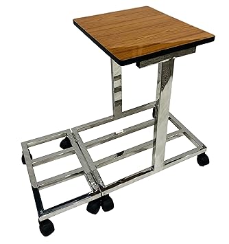NEW GOYAL FURNITURE Stainless Steel Triple Three Inverter Battery UPS Trolley for Three Batteries (Fit to Every Inverter Battery Easily) with Wheels Heavy Duty Trolley