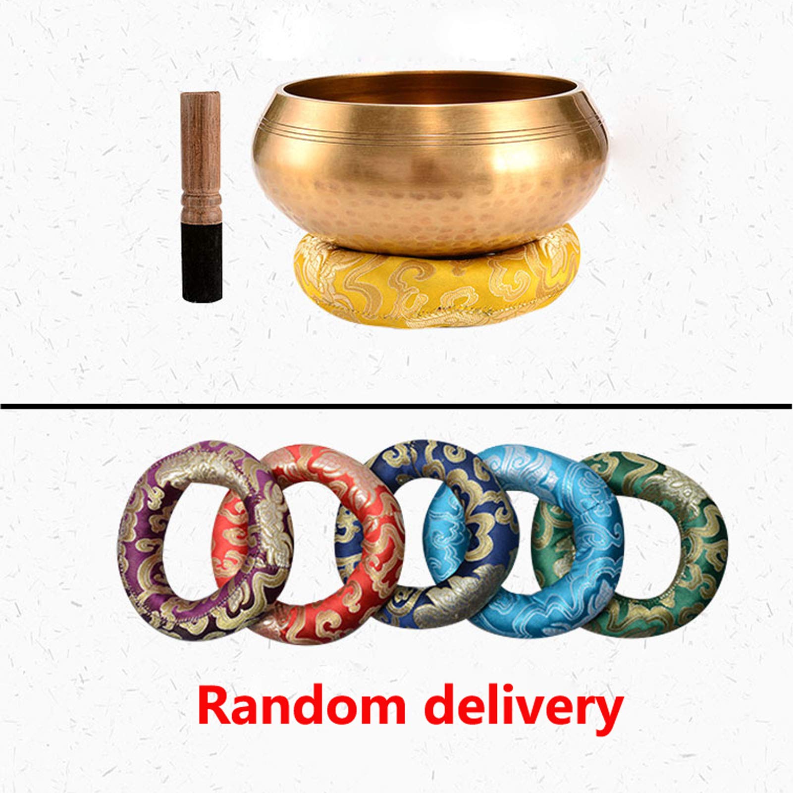 Grote Tibetaanse klankschaal Set - Makkelijk te spelen - Mantra Design Mindfulness Meditatie Healing Geluidsgeschenk Door Himalaya Bazaar