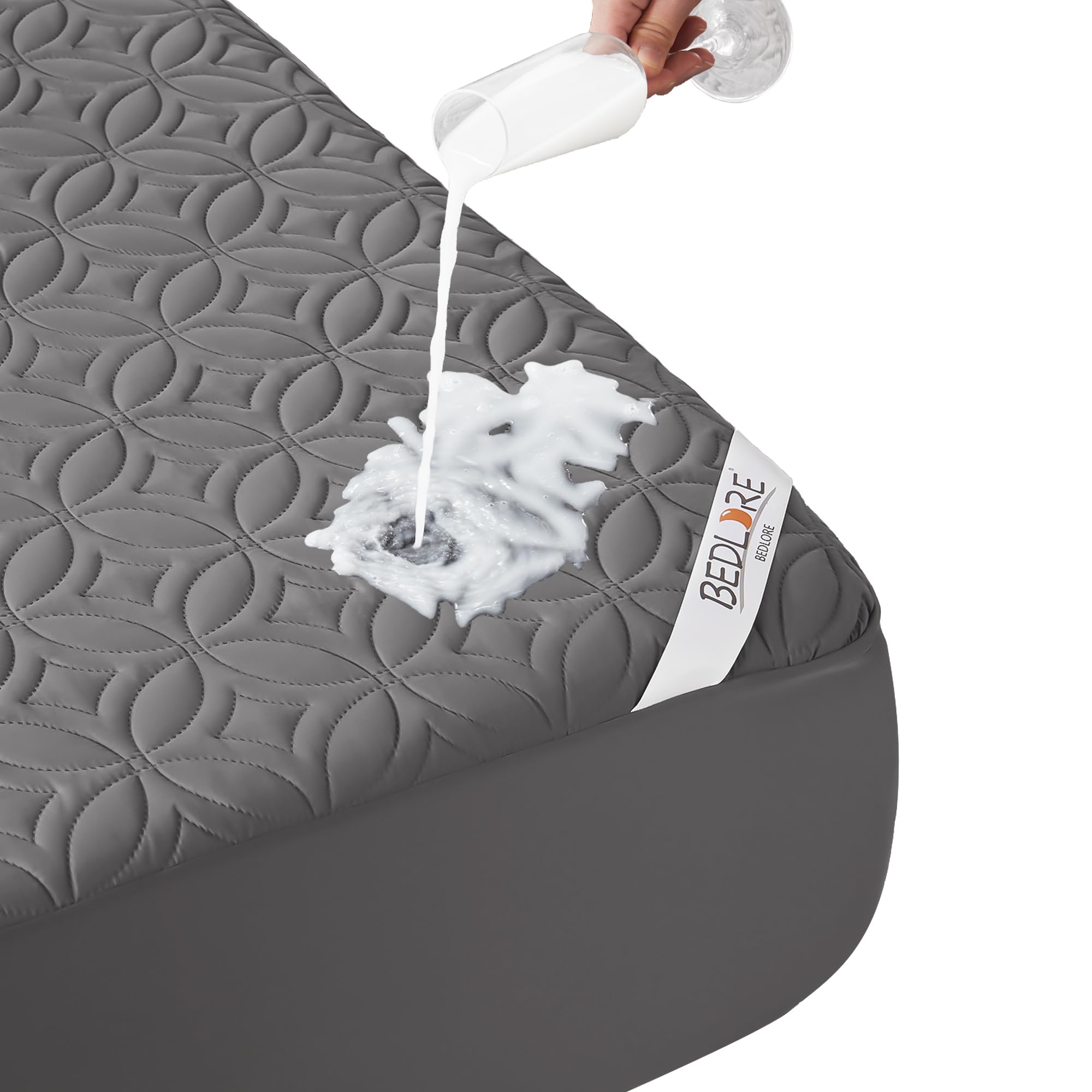 Protège Matelas Imperméable 160x200 Cm - Bonnet 40 Cm, Élastique 360°, Tissu Respirant, Certifié Oeko-Tex