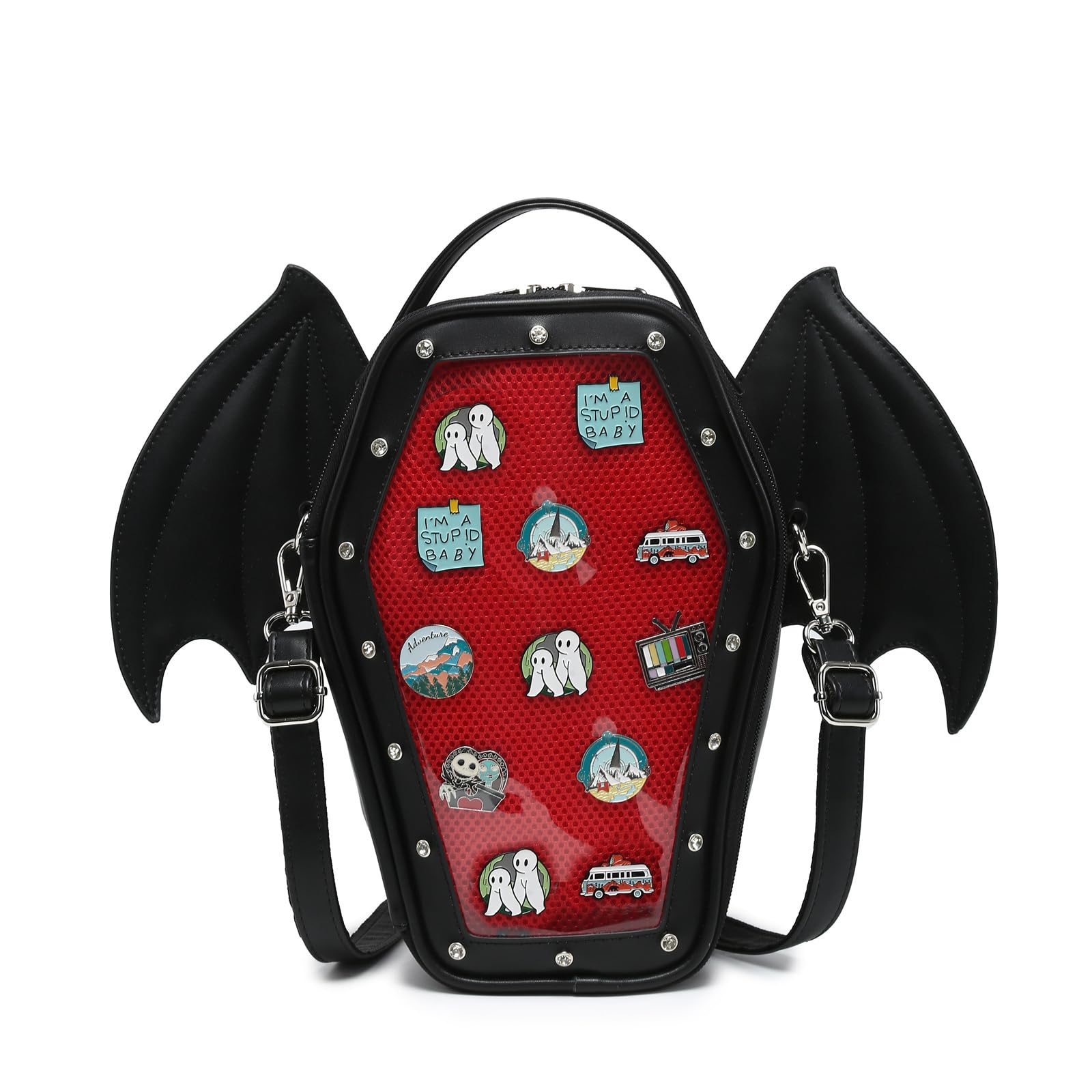 Gothic Coffin Ita Bag Halloween Backpack Shoulder Purse Cosplay Fans