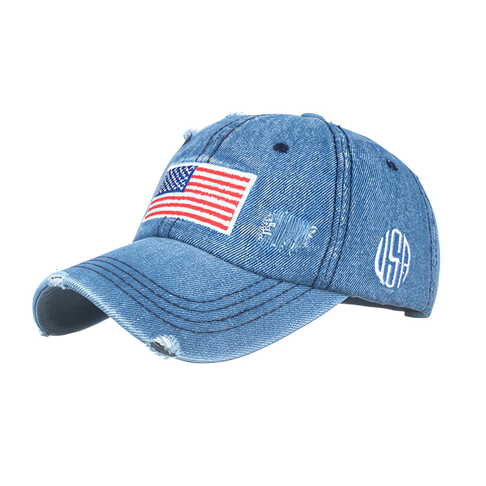 American Flag Baseball Caps Embroiderred USA Flag Patriotic Dad Hat Adjustable Trucker Hats for Men Women