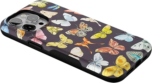 Vista 967 de Casely Funda para iPhone 15 Pro Max Jardín Secreto Flores mixtas Funda atrevida Compatible con MagSafe y botón de acción Secret Garden