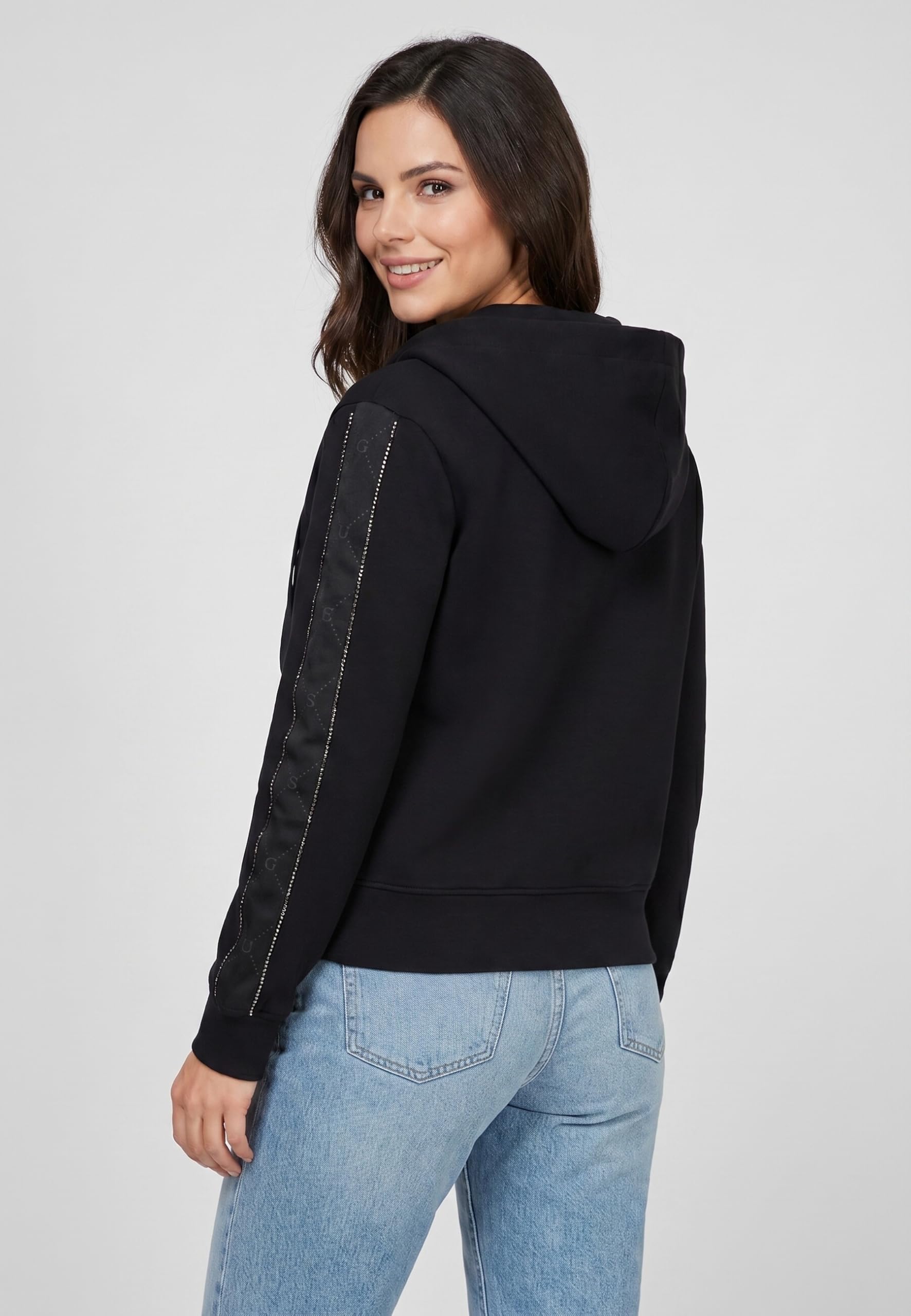 GUESS Felpa Jeans New Hooded Scuba jblk