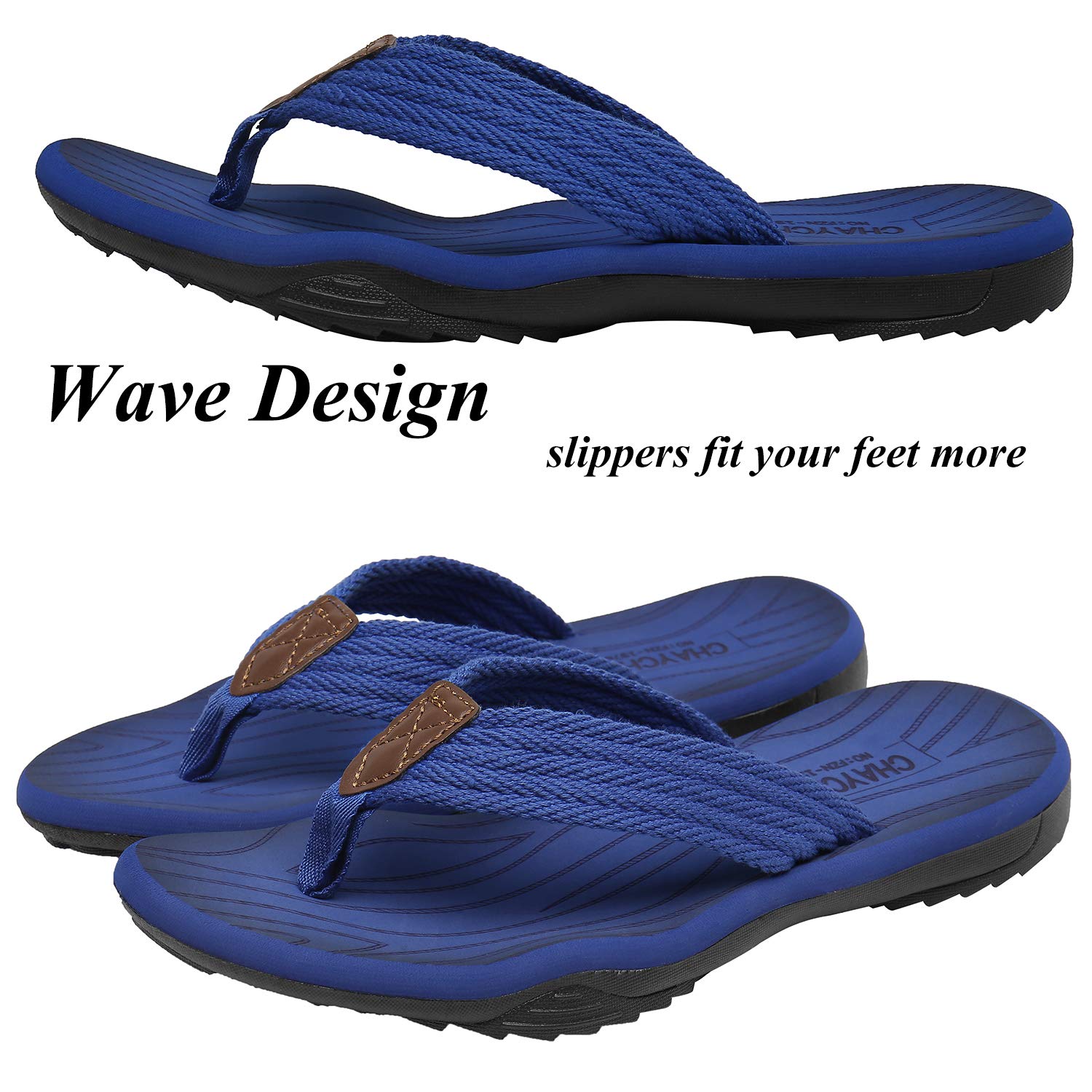 ChayChax Infradito Uomo Scarpe da Spiaggia e Piscina Sportive Beach Sandali Morbide Ciabatte Antiscivolo Pantofole con Gomma Suola