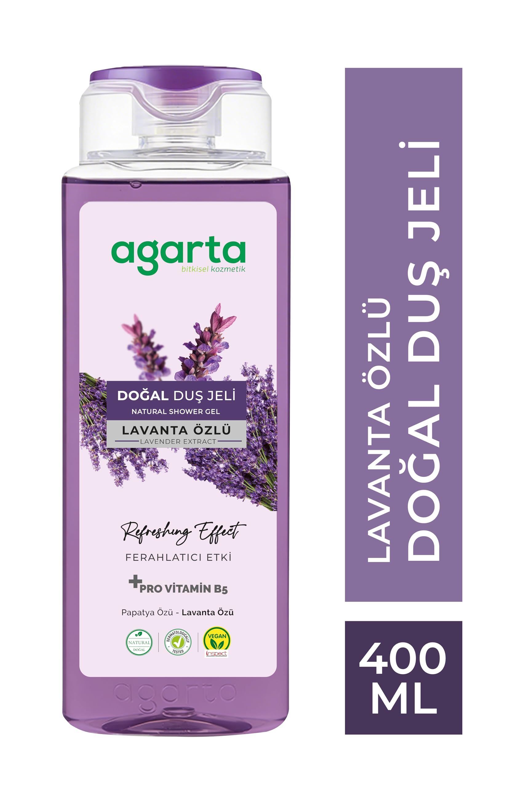 Agarta Doğal AHA Lavanta Özlü Duş Jeli 400 Ml