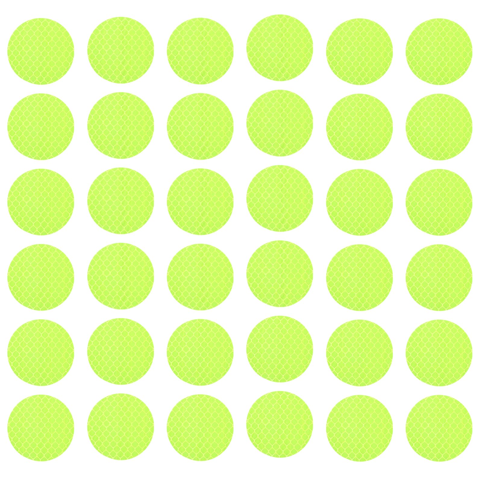 PATIKIL Reflective Stickers (Round, Fluorescent Green) (50 Pcs) High Visibility Safety Reflective Tape Adhesive Waterproof Warning Strips for Car/Motorcycle/Helmet/Trailer Truck