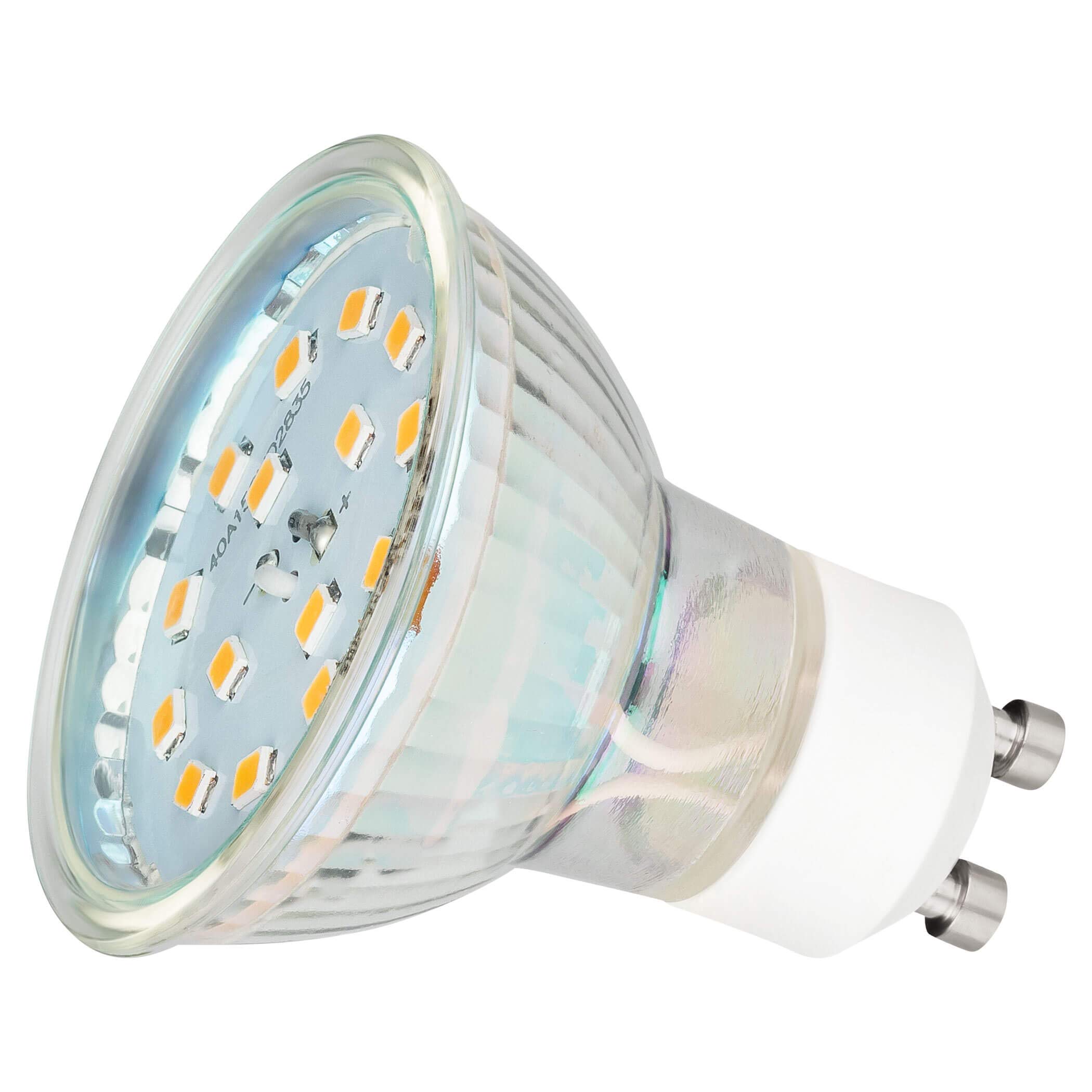 SEBSON Żarówka GU10 LED 5W - 10 Sztuk - Ciepłe białe światło 3000K 420lm Ra97 230V - Lampa wpuszczana niemigoczący