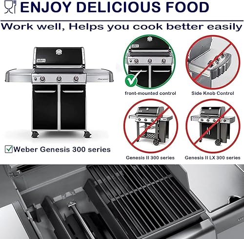 Miniatura 3 de Genesis Parts - Juego de tubos de quemador de calor de 17.5 pulgadas para Weber Genesis 300 Series Genesis E310 E320 E330 EP310 EP320 EP330, piezas