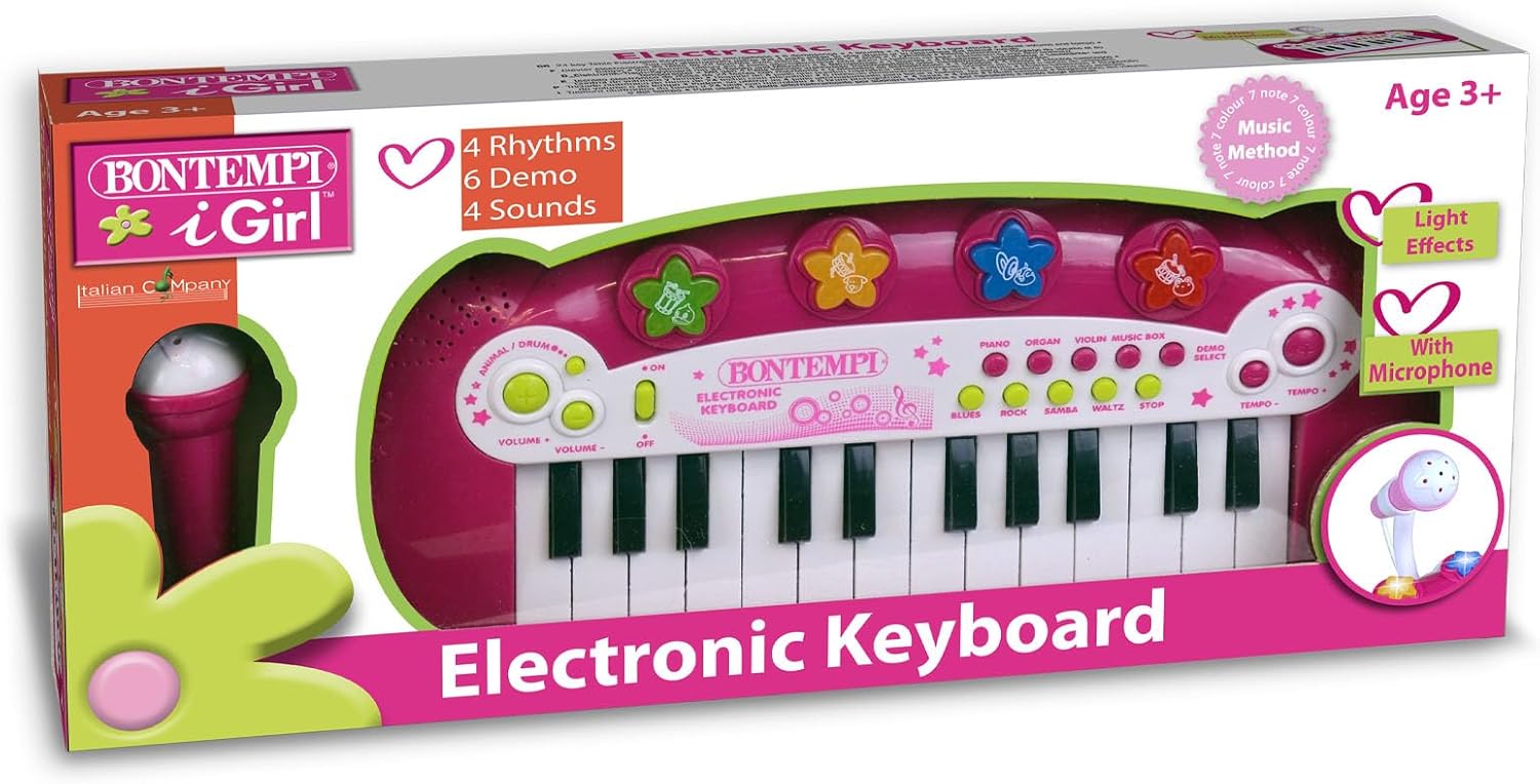 Bontempi 122971 Electronic Keyboard with Microphone in packaging