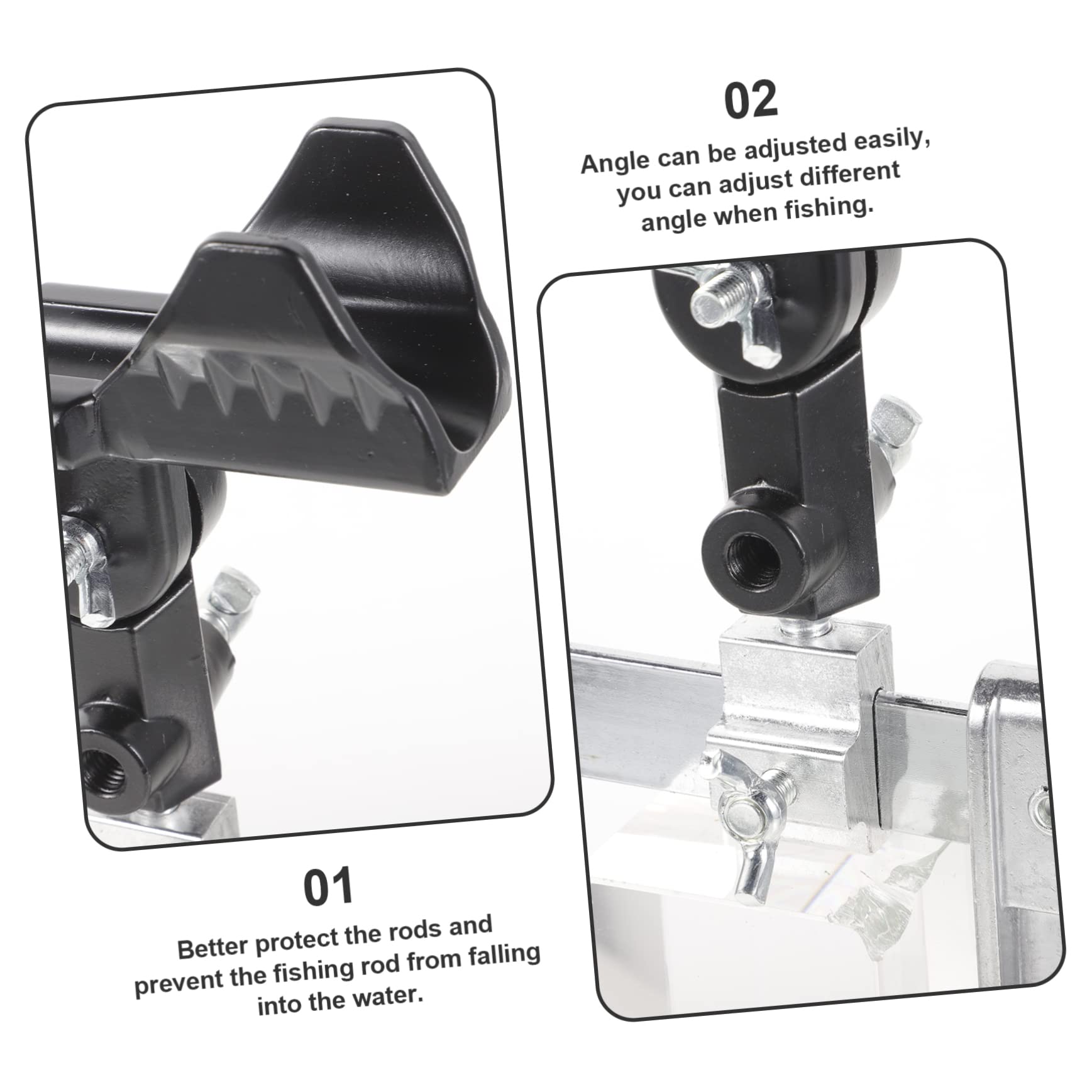 VANZACK Fishing Rod Brackets 3 Holders Multi-functional Stand Durable and Shockproof for Kayak Inflatable Boat Random Style