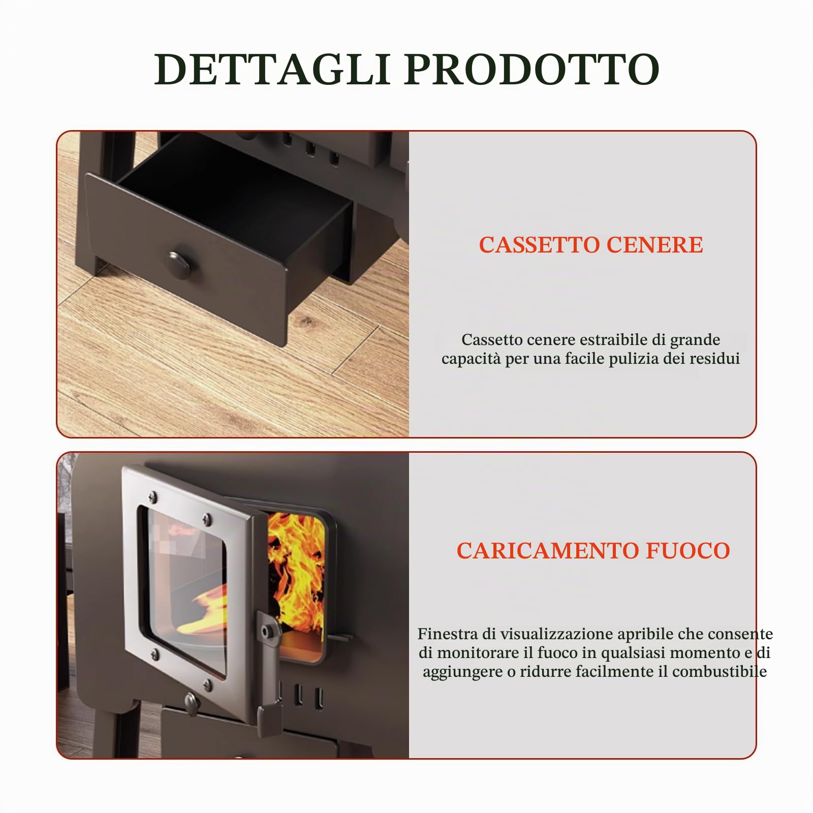 Stufa A Pellet, Cucina Economica A Legna Con Bocchettone Di Riempimento Del Combustibile Rapida Dissipazione Del Calore For Cucinare, Acqua Bollente