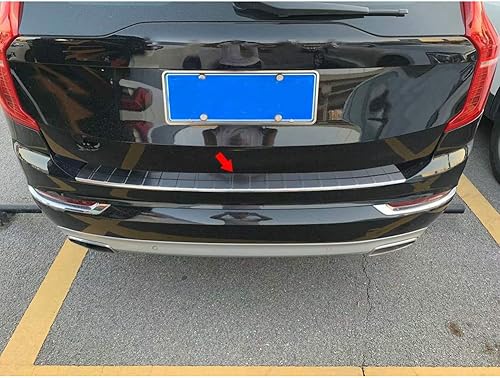 Miniatura 6 de Rqing Para Volvo XC90 2016 2017 2018 2019 2020 2021 2022 2023 Cubierta de placa de protección de parachoques trasero de acero inoxidable (mate)