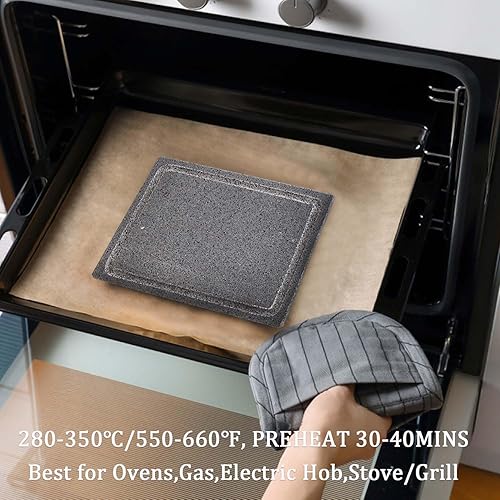 Miniatura 5 de Artestia Piedra de lava para bistec con 2 piedras, piedras para asar de mesa Hot Rock para Wagyu con bandeja de bambú, mini piedras para asar pizza,