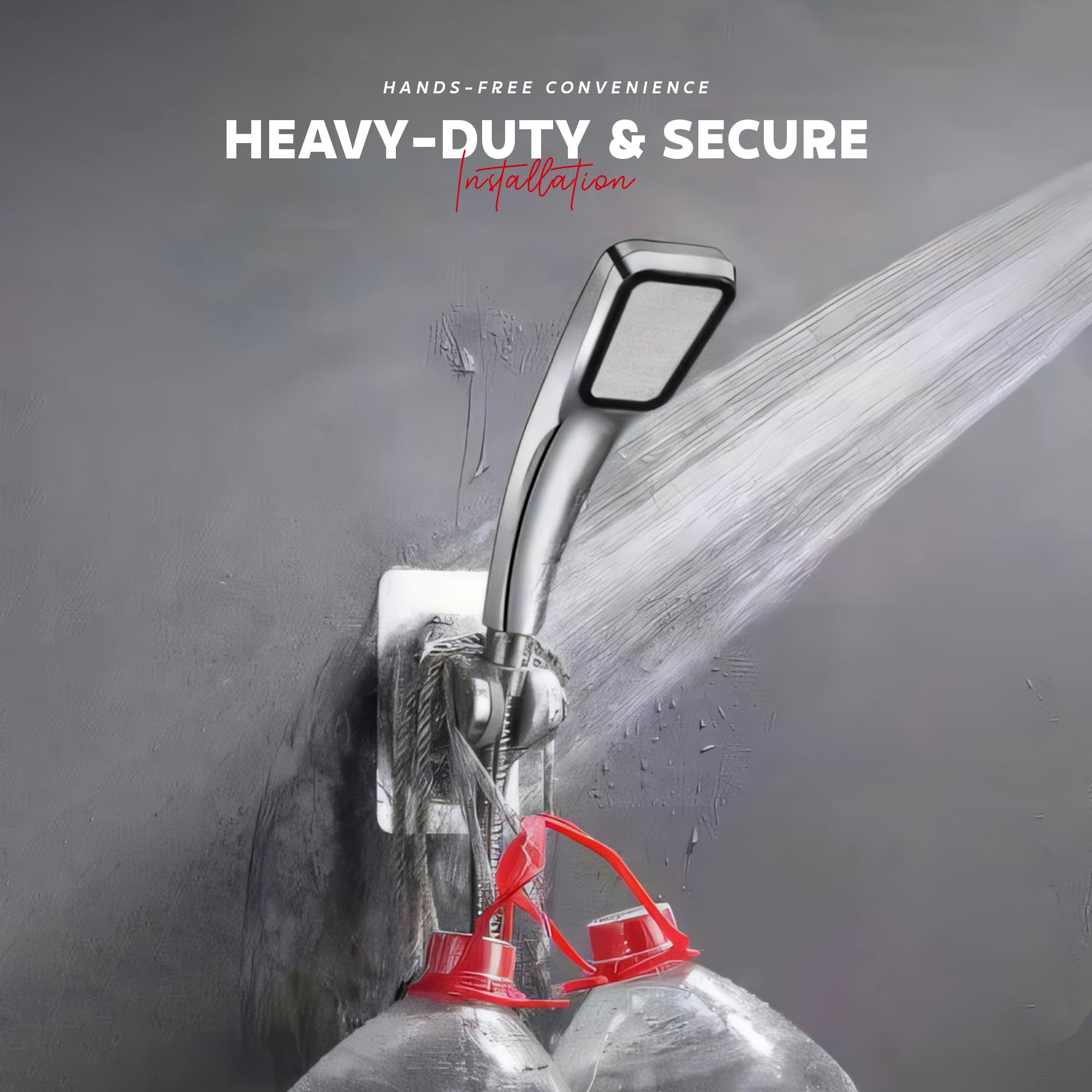 Self Adhesive Hand Shower Holder - No Drill Install -4 Self Adhesive Hand Shower Holder - No Drill Install -4
