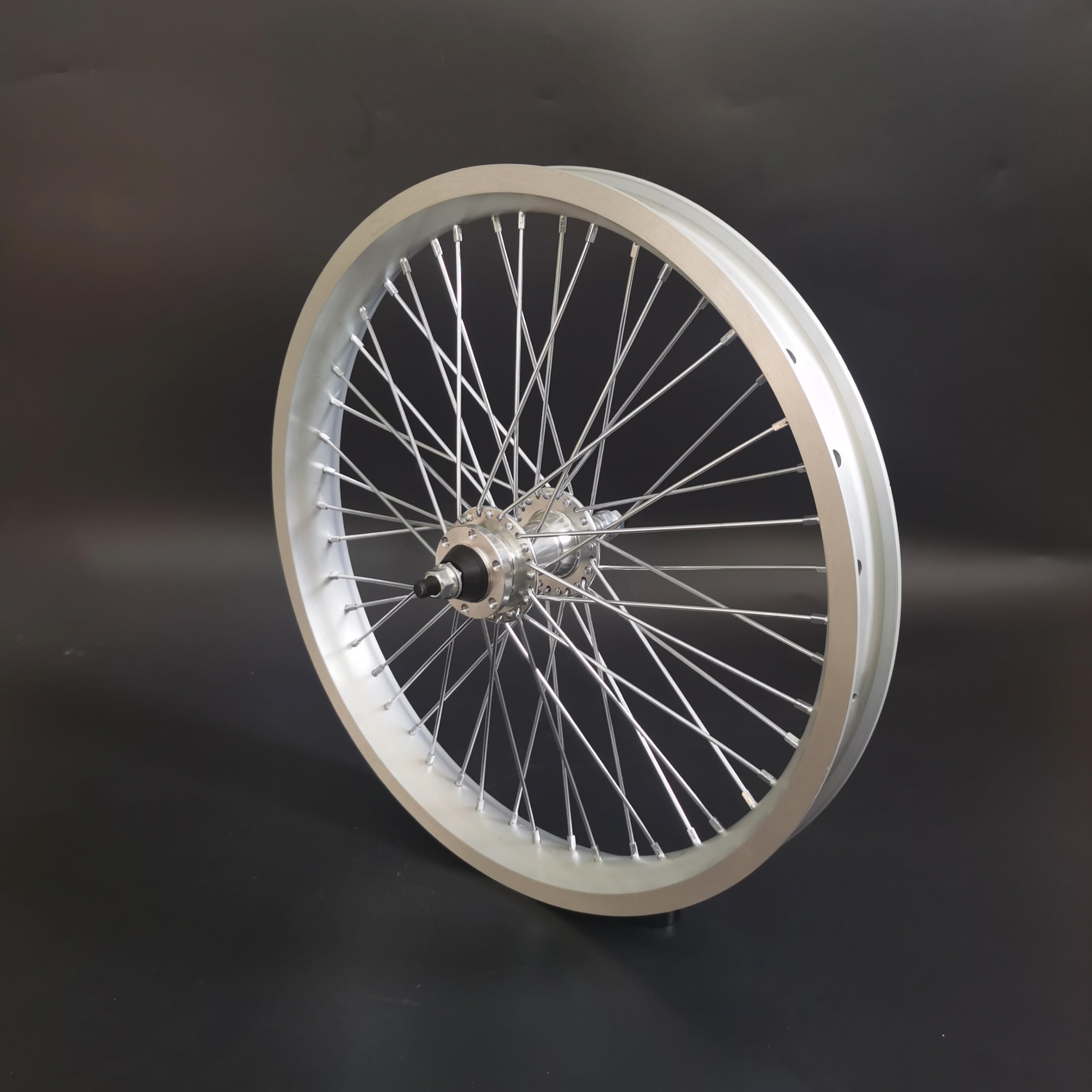 20 inch x 1.85" Heavy Duty Bicycle Rear Wheel Rim 12 Gauge, Double Wall Aluminum Alloy 48 Spokes Wheel, 20" Bike Rear Rim 135mm (Silver) Disc Brake
