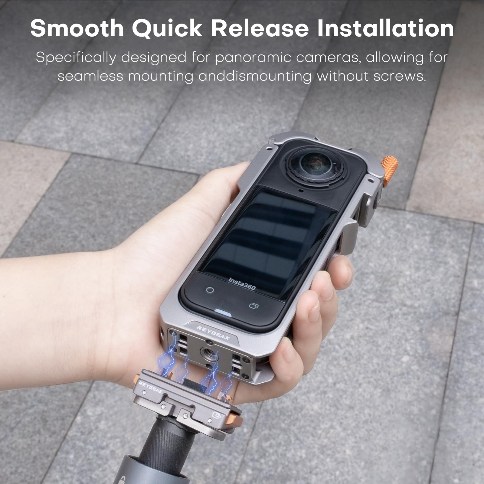 Aazon.co : REYGEAK For Insta360 X5 Utility Frae,Aluinu Caera Cage - View #11