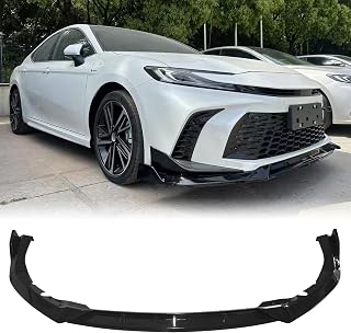 FREEMOTOR802 Compatible with 2025-2026 Toyota Camry SE XSE Front Bumper Lip, IKON V2 Style Gloss Black ABS Plastic Underbody Lower Chin Spoiler Splitter Protector Valance Trim 3PCS