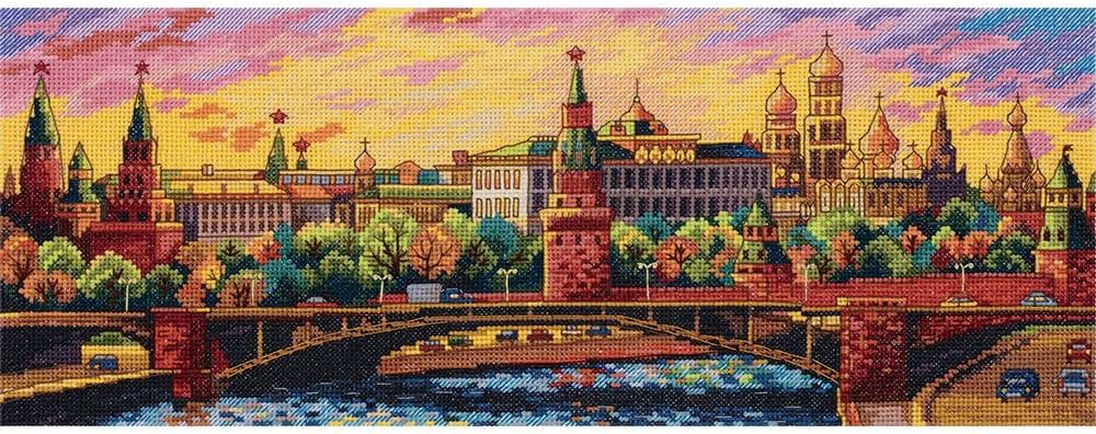 PANNA Counted Cross Stitch kit Moscow 36.5x14cm, DIY