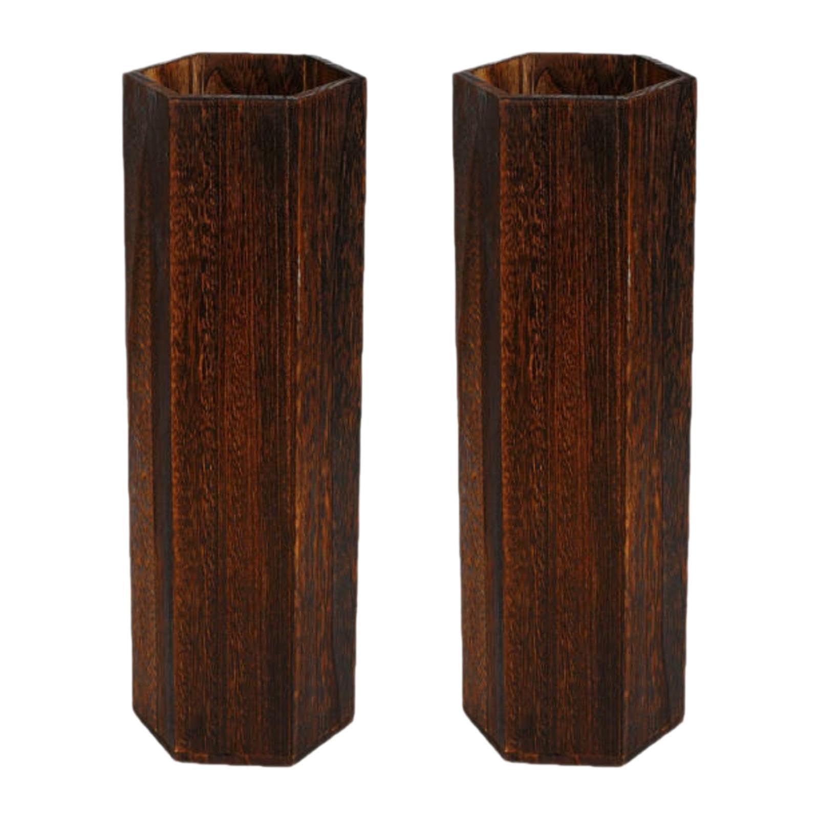 Porte-parapluies en bois naturel lot de 2 pour l'entrée et le salon