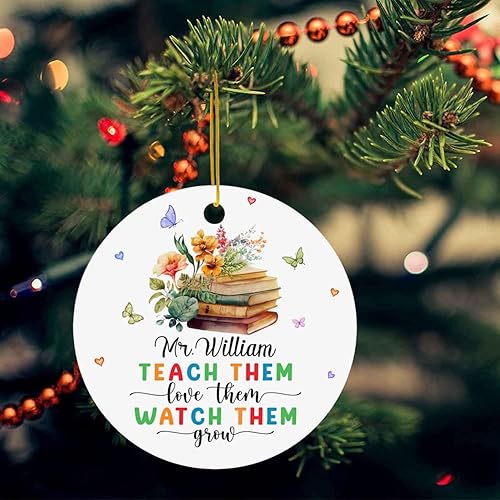 Vista 21 de Adorno de Navidad de robot personalizado, recuerdo de ciencia robótica personalizado, decoración de árbol de Navidad, nuevo regalo para niños