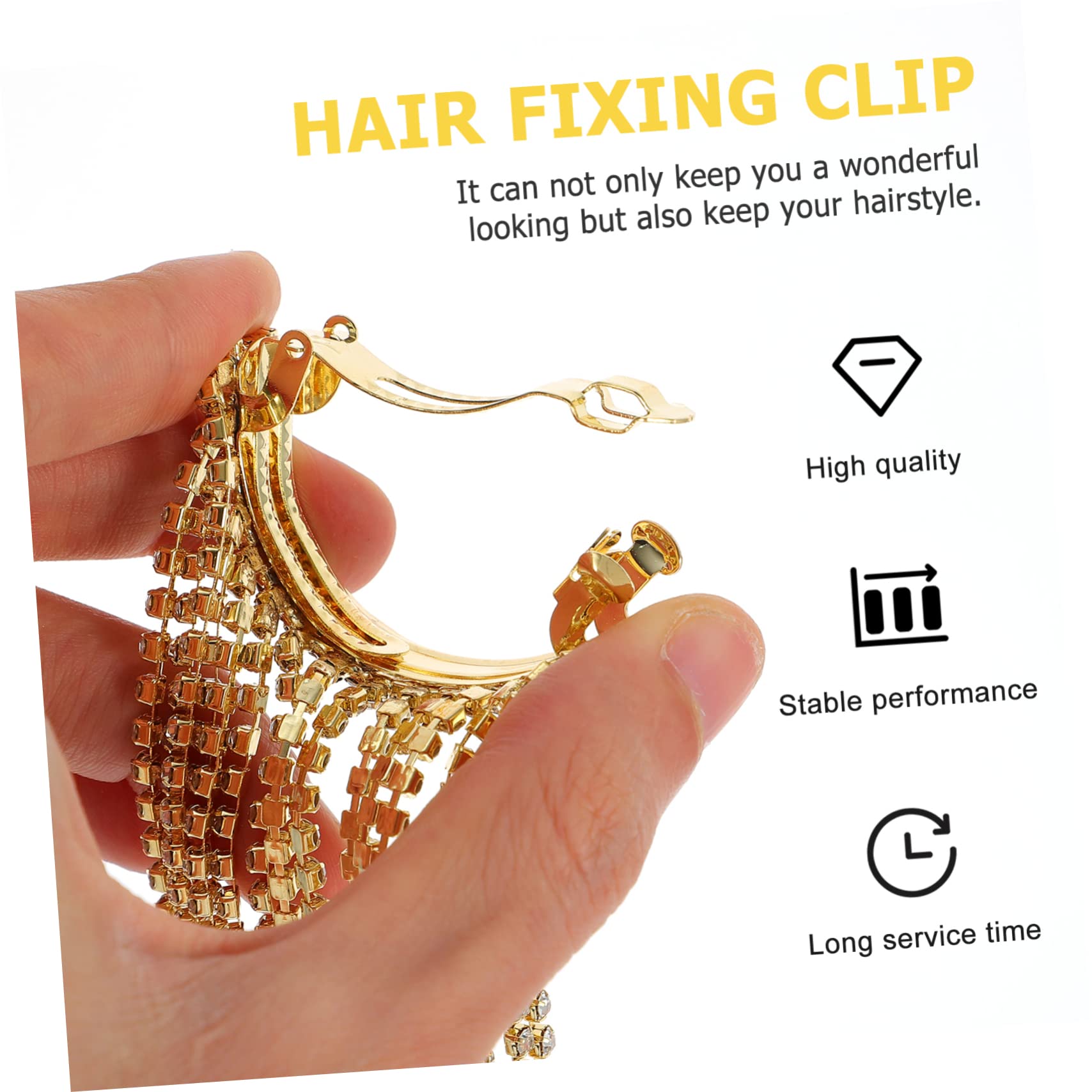 ABOOFAN 4stücke Fashion Rhinestone Haarklammer Mit Fransen Für Damen Elegante Haarspange Für Pferdeschwanz Und Hochsteckfrisuren Vielseitiges Haaraccessoire