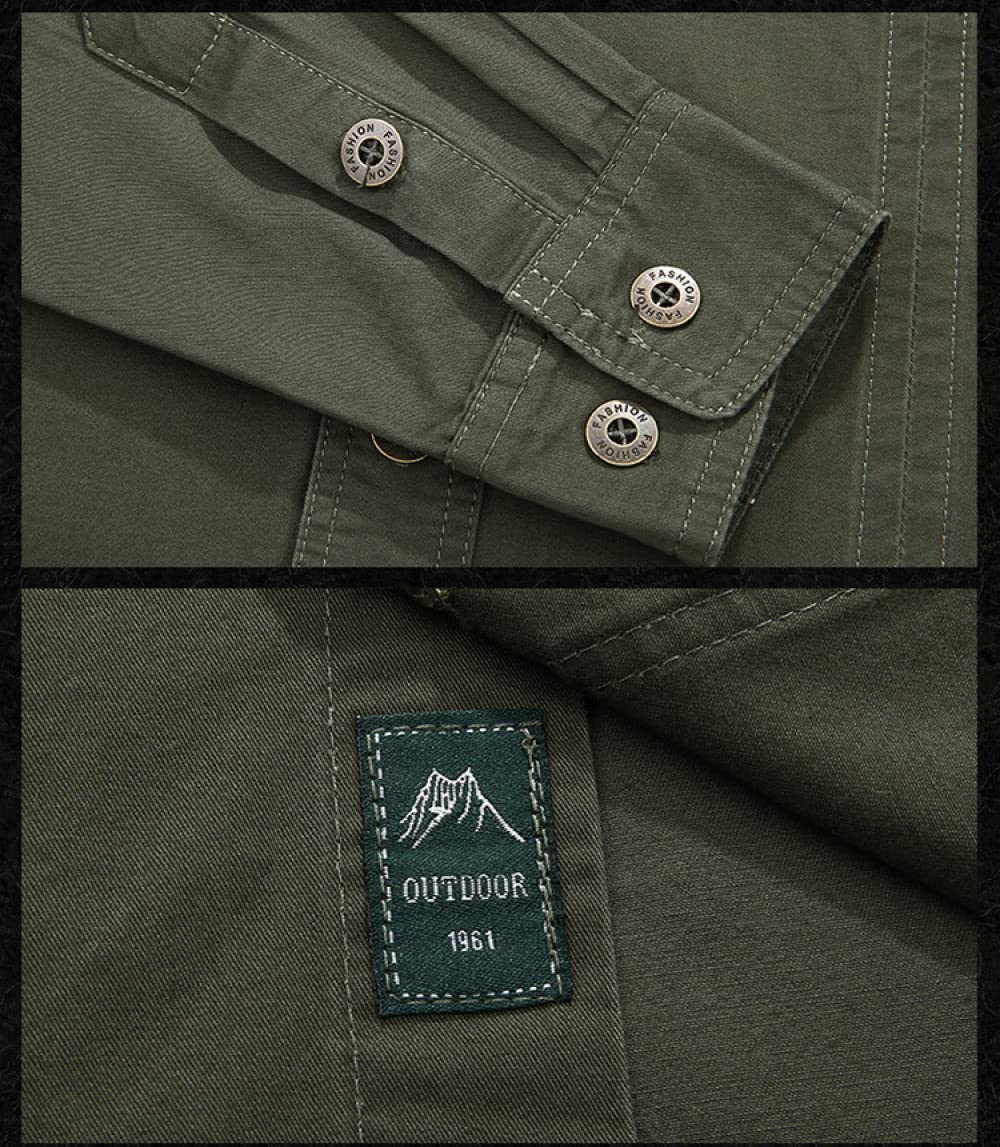 HGJH Herren Flanellhemd, Herren-Langarmhemd Thermo Große Größe Tooling Retro-Schwarzhemd Button-Down-Baumwollholzfäller-Bequemhemd Lässiges Arbeitshemd Für Männer Und Jungen