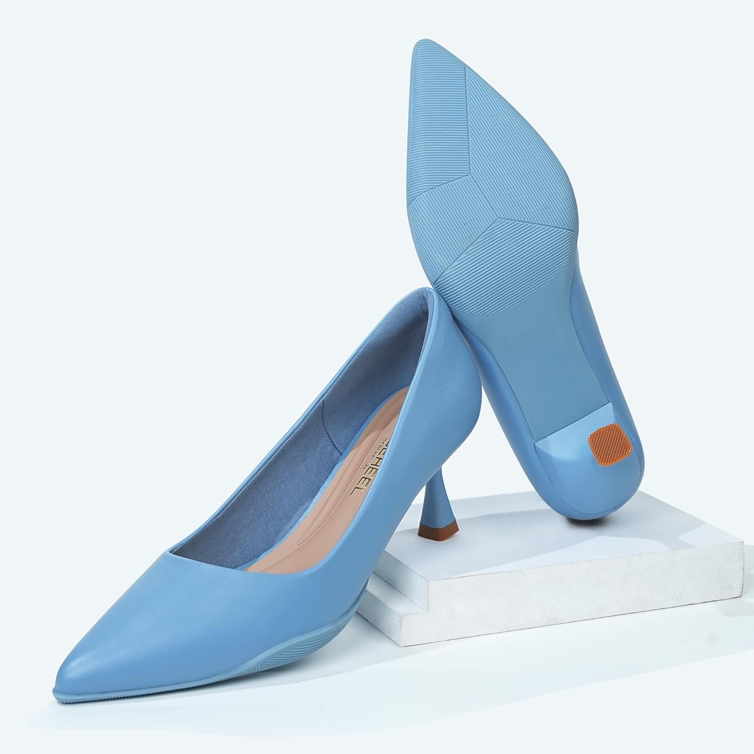 Women Comfortable Pumps Dress Shoes Mid Heel Work Heels - Image 6