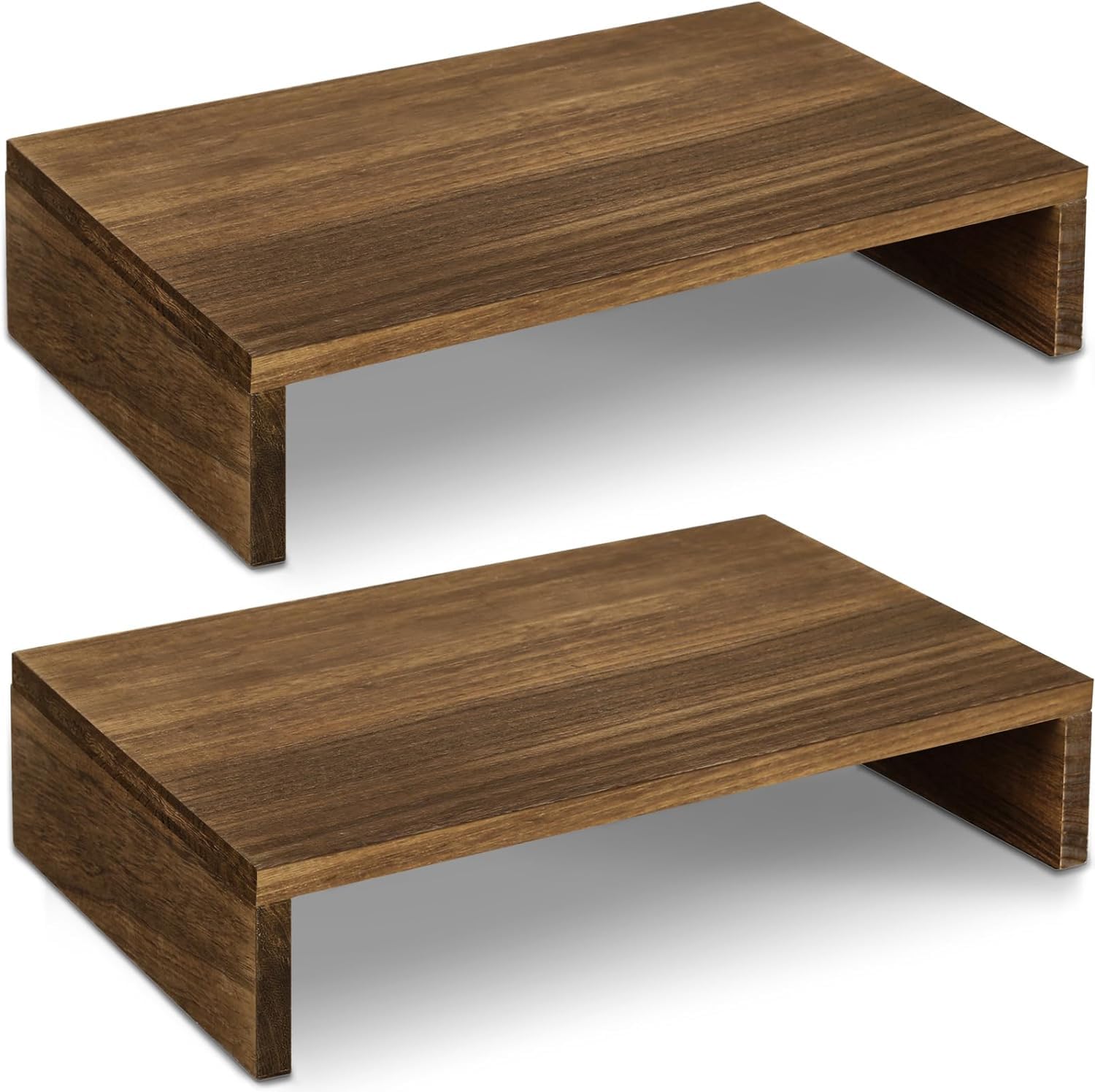 14.2 in. Solid Wood Monitor Stand Riser Monitor Riser for Laptop/Screen/Computer Desk Organizer Shelf for Kitchen Home Office (36x24x8.3cm) (2 PCS)-image-20