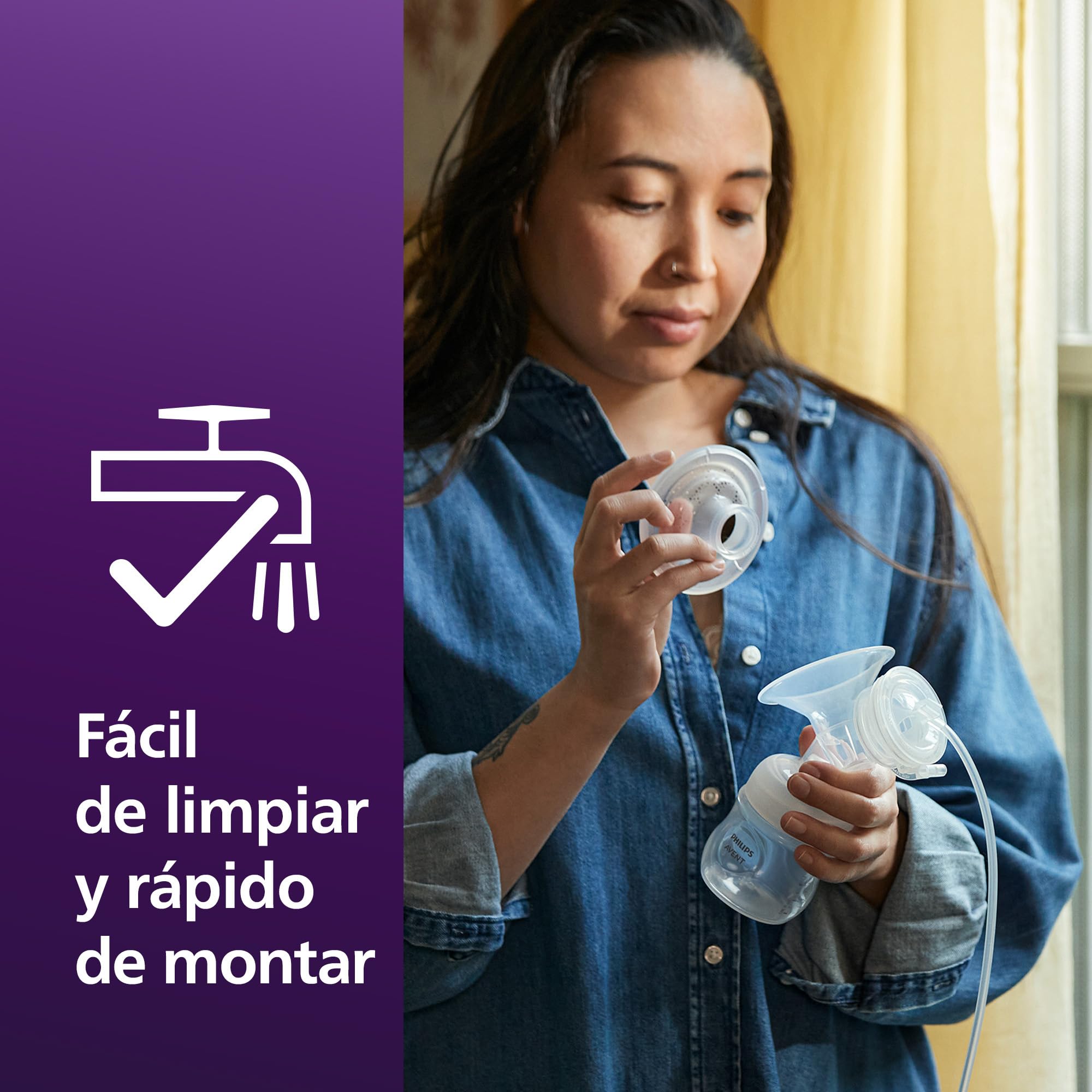 Philips Avent kit de extractor de leche doble, sin unidad motora, fácil de limpiar y montar, con 2 biberones, 2 discos selladores y 2 roscas para el almacenamiento de leche, modelo SCF335/12