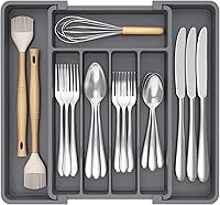 Vista 34 de Lifewit Organizador Grande de Cubiertos y Cajones, Bandeja Expandible para Utensilios de Cocina, sin BPA, Soporte para Cubiertos y Cubertería