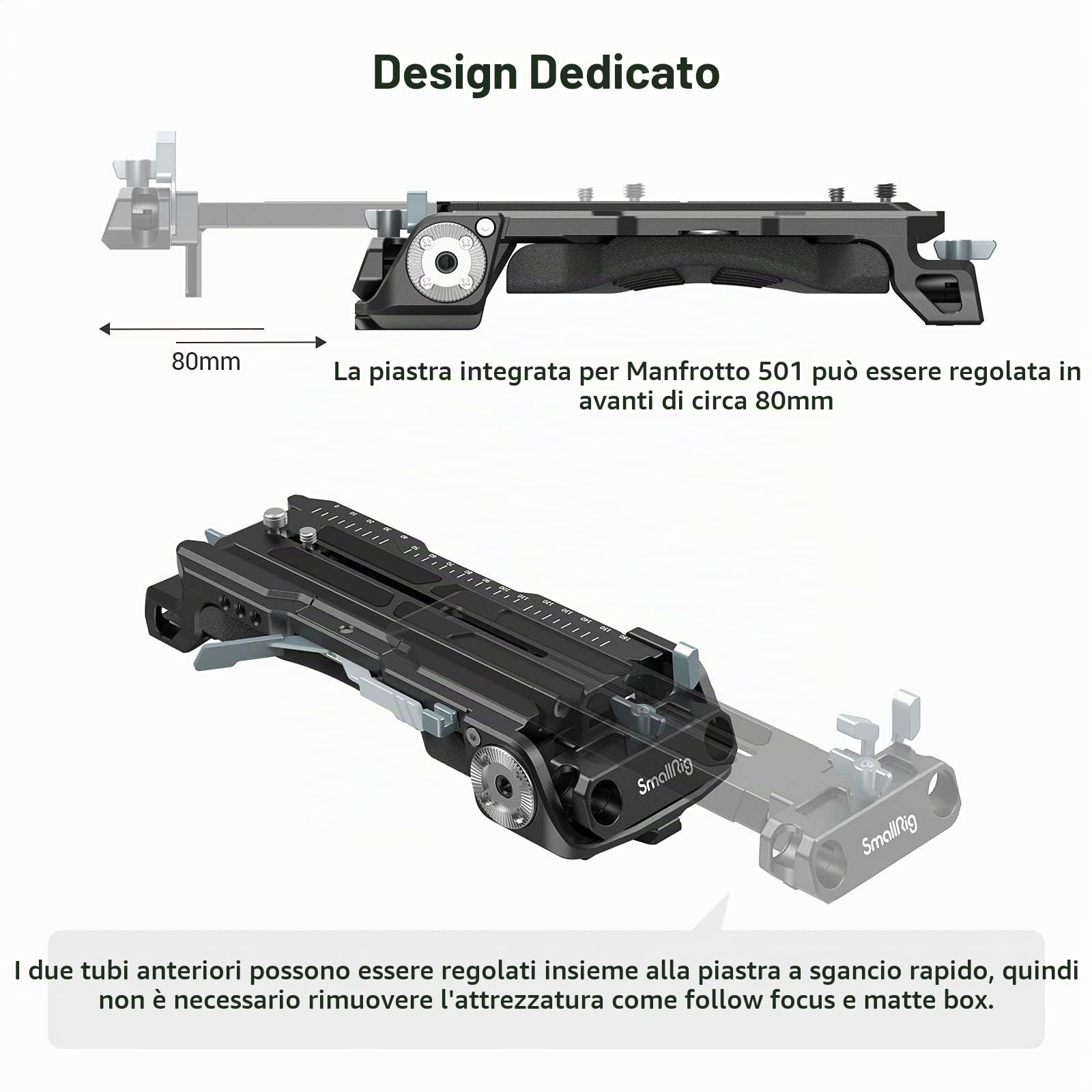 SMALLRIG Kit gabbia a sgancio rapido HawkLock per Sony Alpha 7R V / A7 IV / A7S III, con maniglia superiore/laterale/morsetto per cavo HDMI - 5599