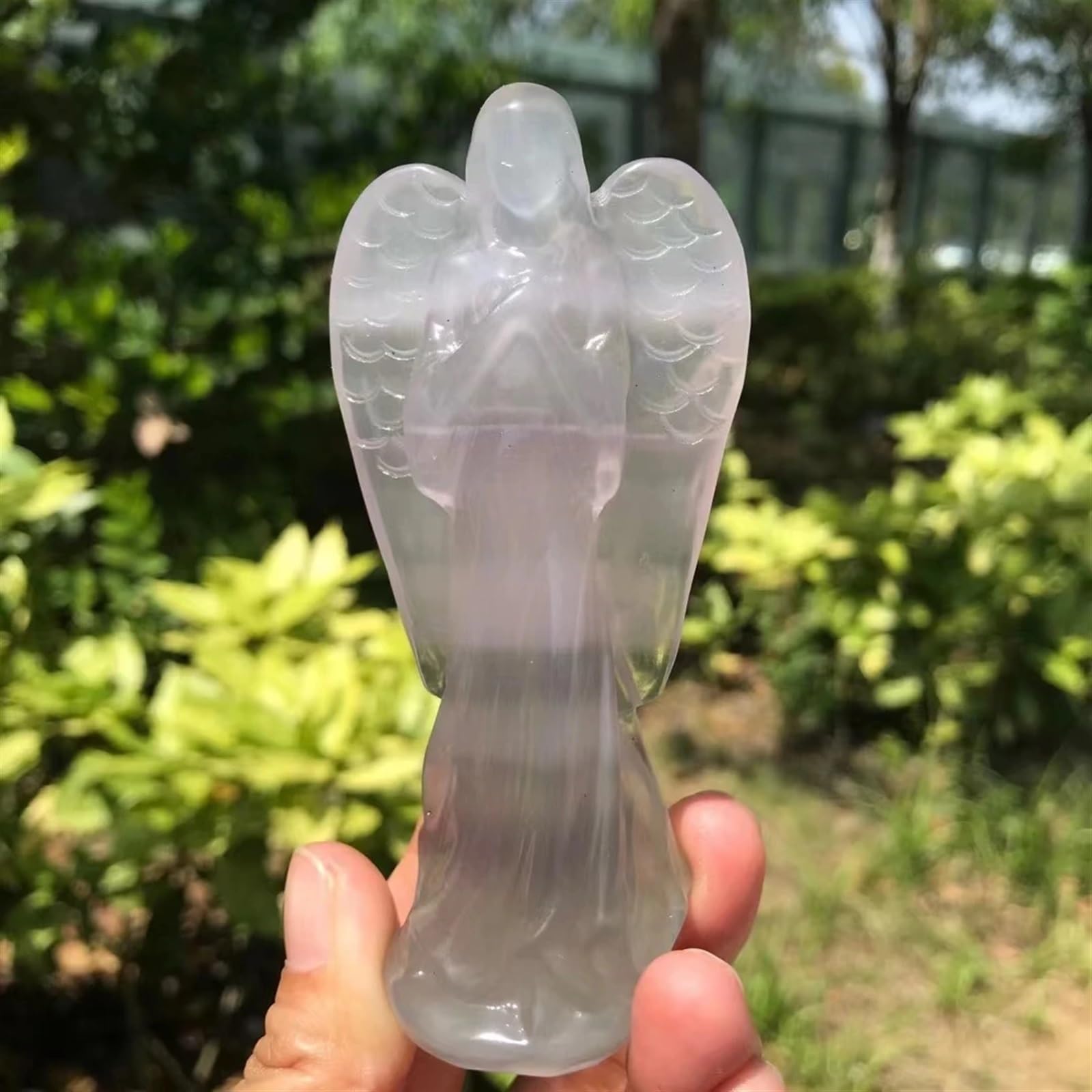 fluorite angel statue carving crafts gemstone ornaments crystal quartz room decoration gifts home decor, 1pc Gemstone Stone