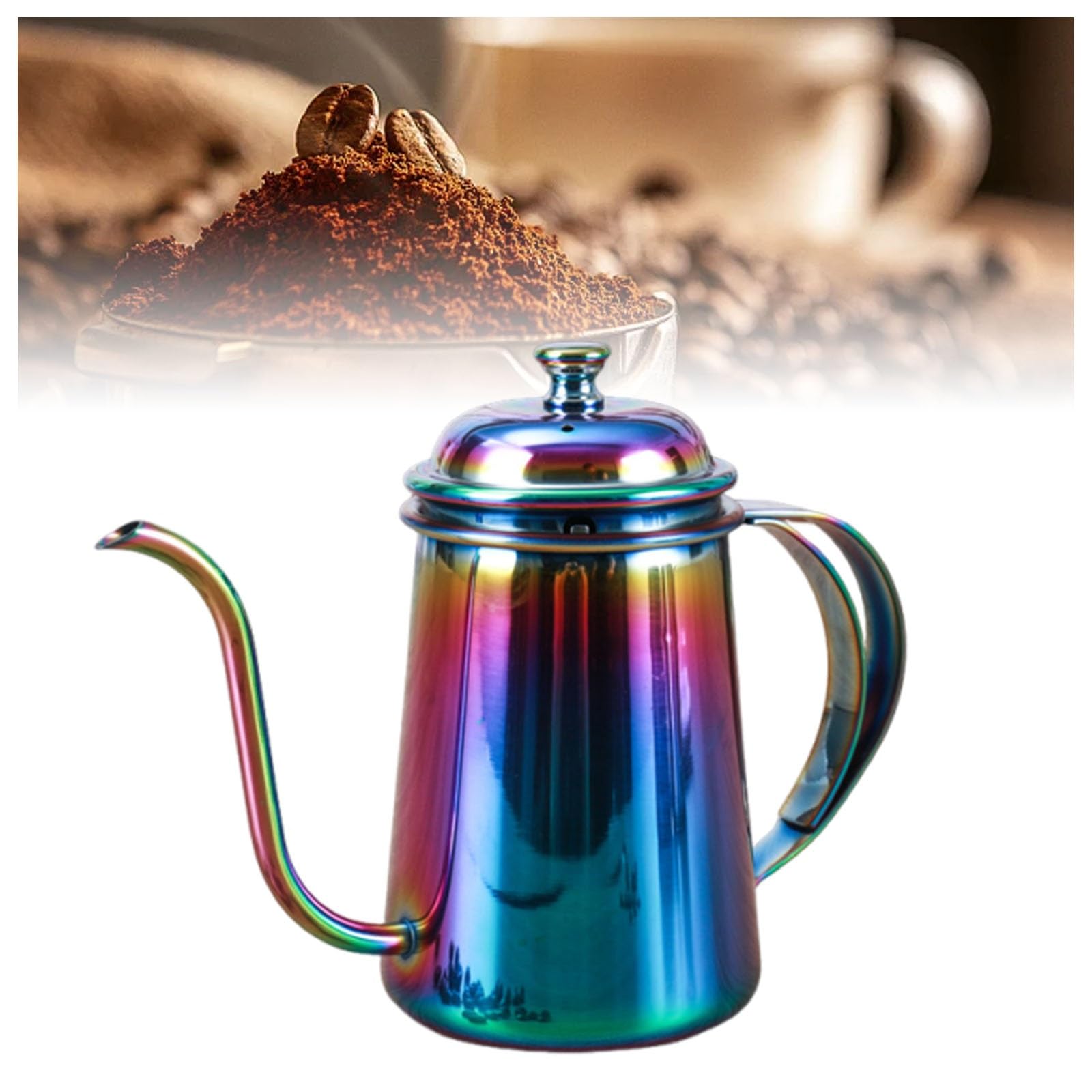 Tetera de acero inoxidable con boquilla de precisión para un vertido controlado de café