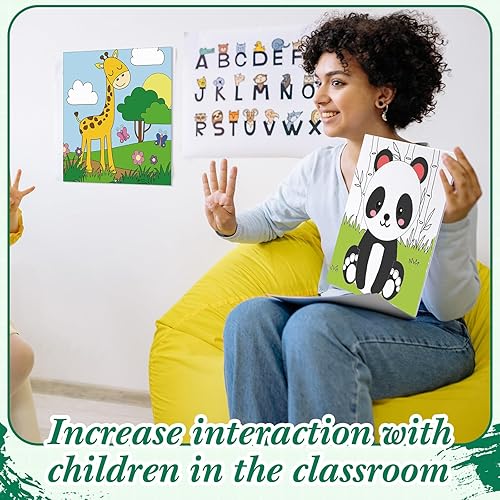 Miniatura 5 de Sherr Juego de 24 lienzos predibujados para pintar para adultos, lienzo preimpreso a granel, sorbo y pintura, paneles estirados, juego de pintura