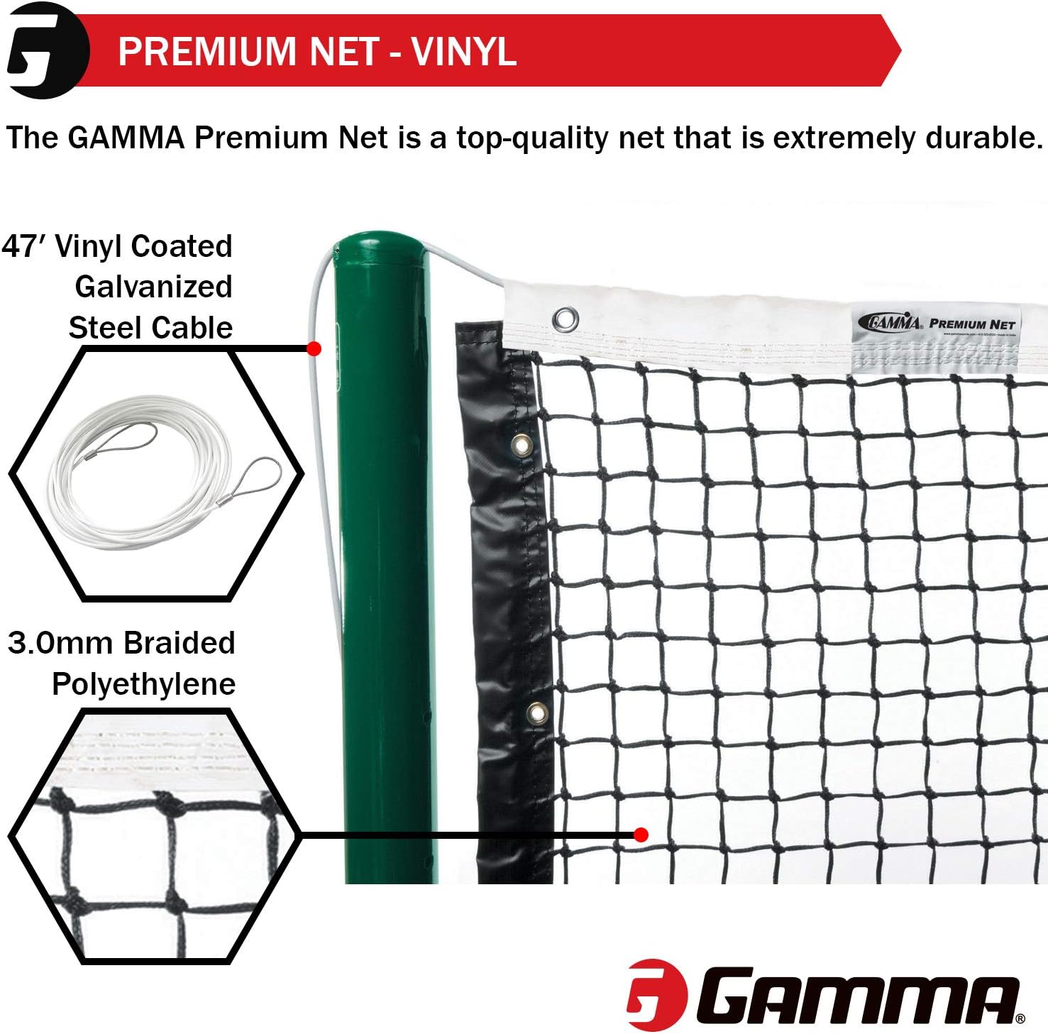 Gamma Premium Tennis Net Vinyl Headband : Sports & Outdoors