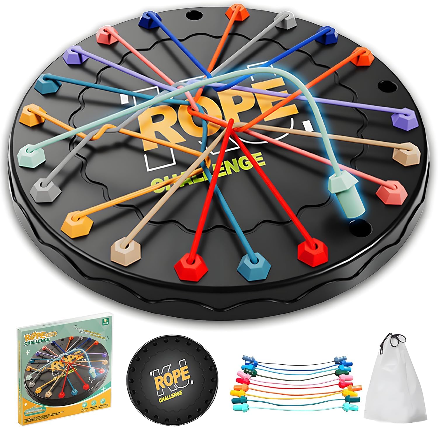 Kidoyz Rope Untangle Toy for Kids | Sensory & Educational Puzzle Toy | Fun Knot Game for Boys & Girls | Develops Focus & Motor Skills | Social Mind Activity Toy | Ages 3+ 4