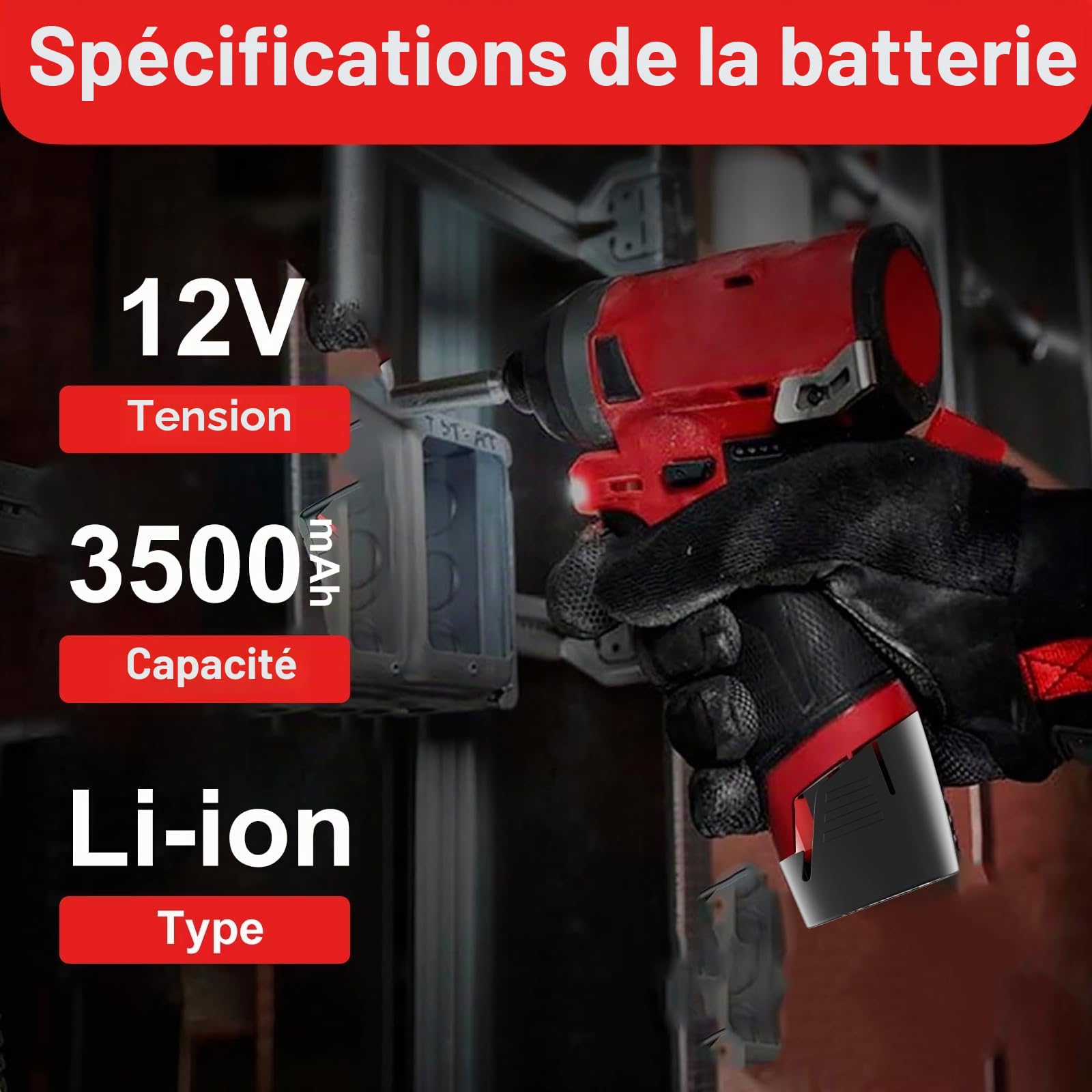 Energup 2X 12V 3.5Ah Batterie et Chargeur pour Milwaukee Batterie 12V | Chargeur Rapide Compatible avec 48-11-2411 48-11-2402 48-11-2440
