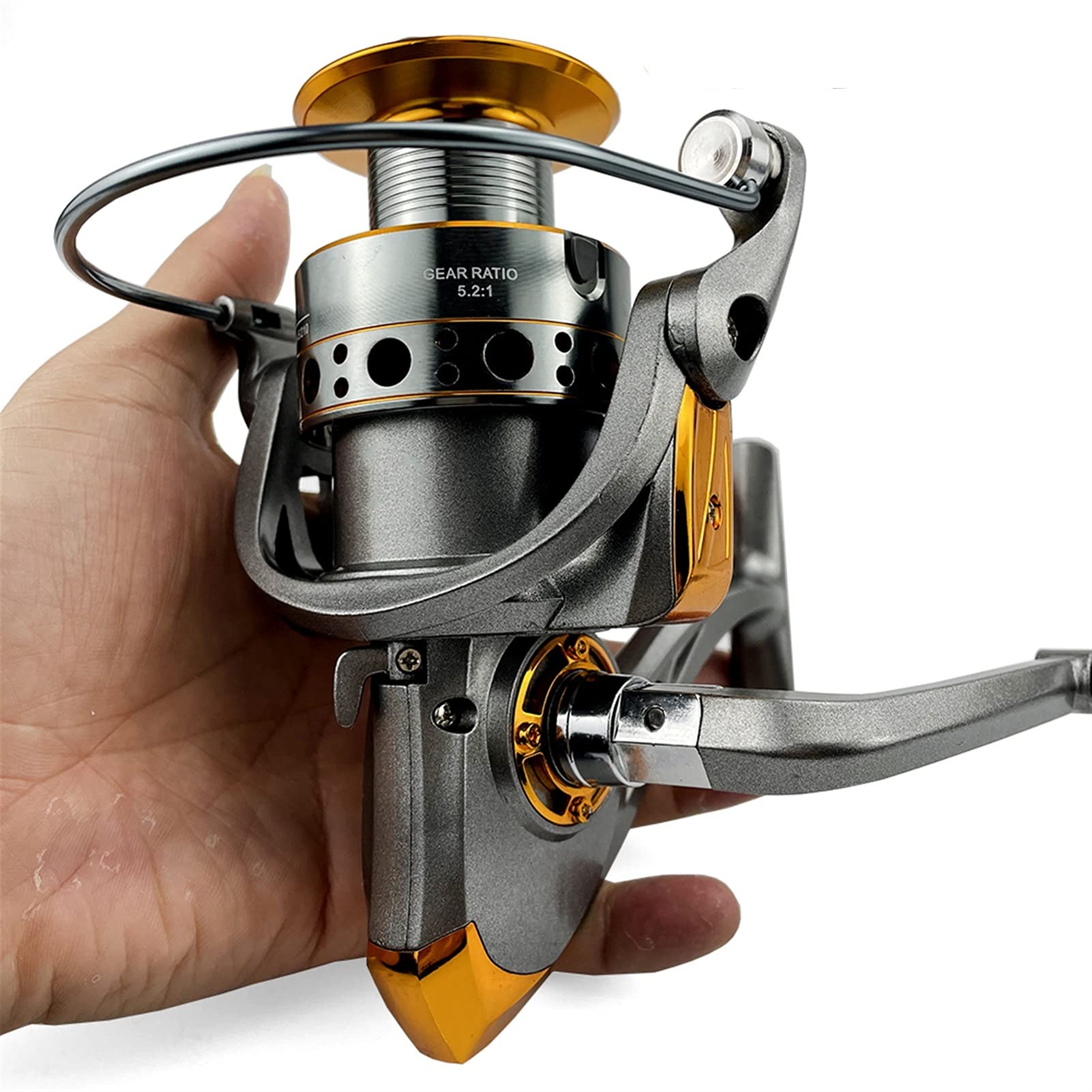 Amazon.com: HNGM Fishing reel Spinning Fishing Reel 1000-7000 13BB Aluminum Spool  Fishing Reel 10 KG (Spool Capacity : 5000 Series) : Sports & Outdoors