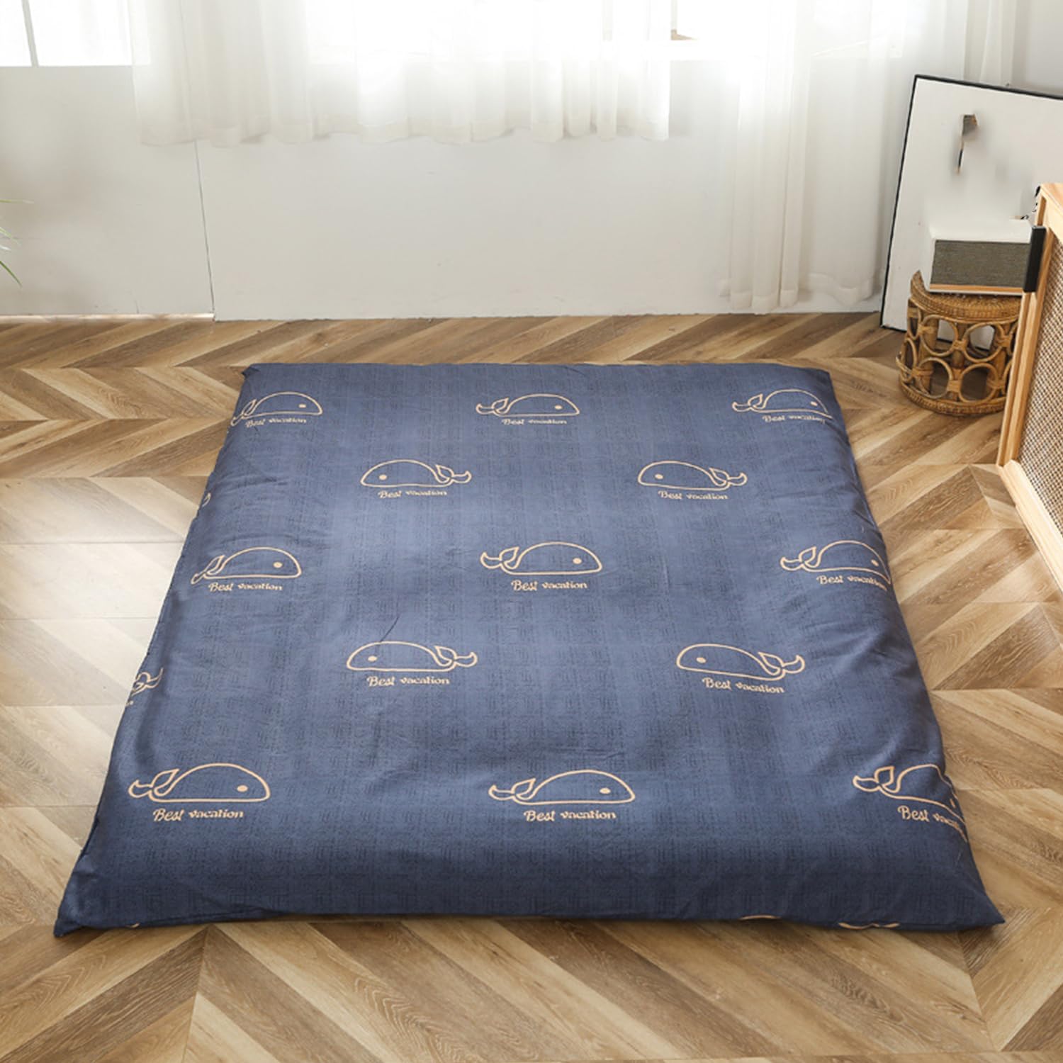 Funda de futón japonés Queen lavable de 180x200 cm con cremallera para dormitorio