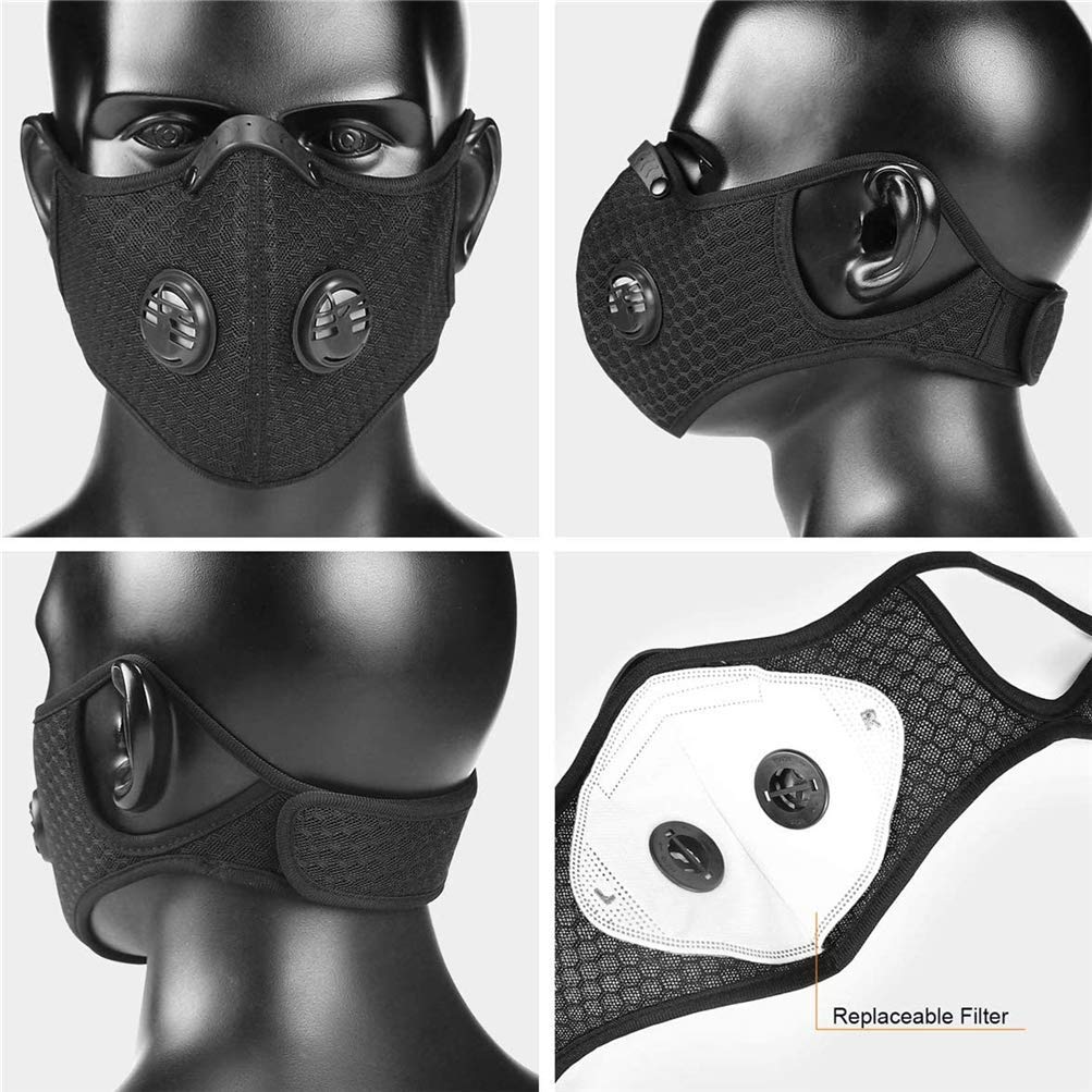 Unisex Masques Cyclisme du Sport Vélo Moto avec de Charbon Actif pour Les Sports en extérieur, Le Cyclisme et la Course