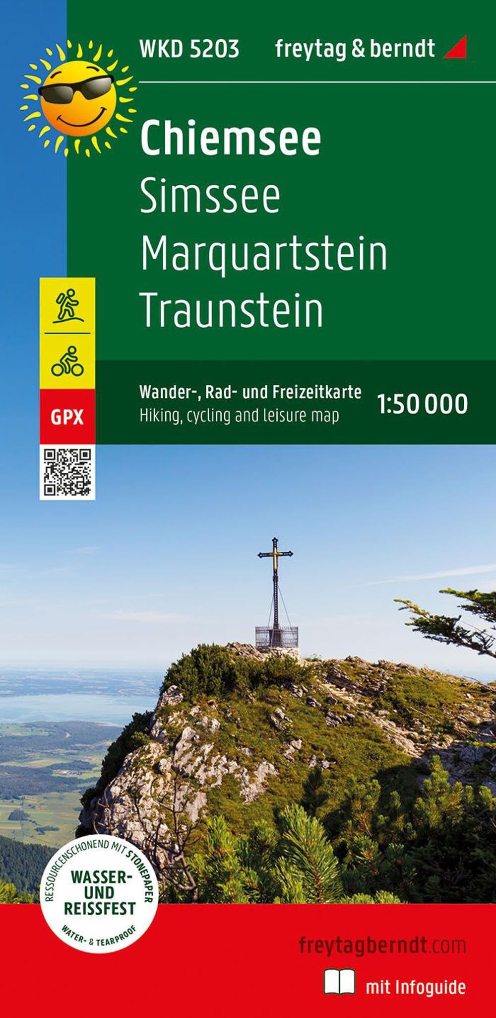 CHIEMSEE, HIKING, CYCLING AND LEISUR: Simssee - Marquartstein - Traunstein, mit Infoguide, GPX Tracks, wasserfest und reißfest