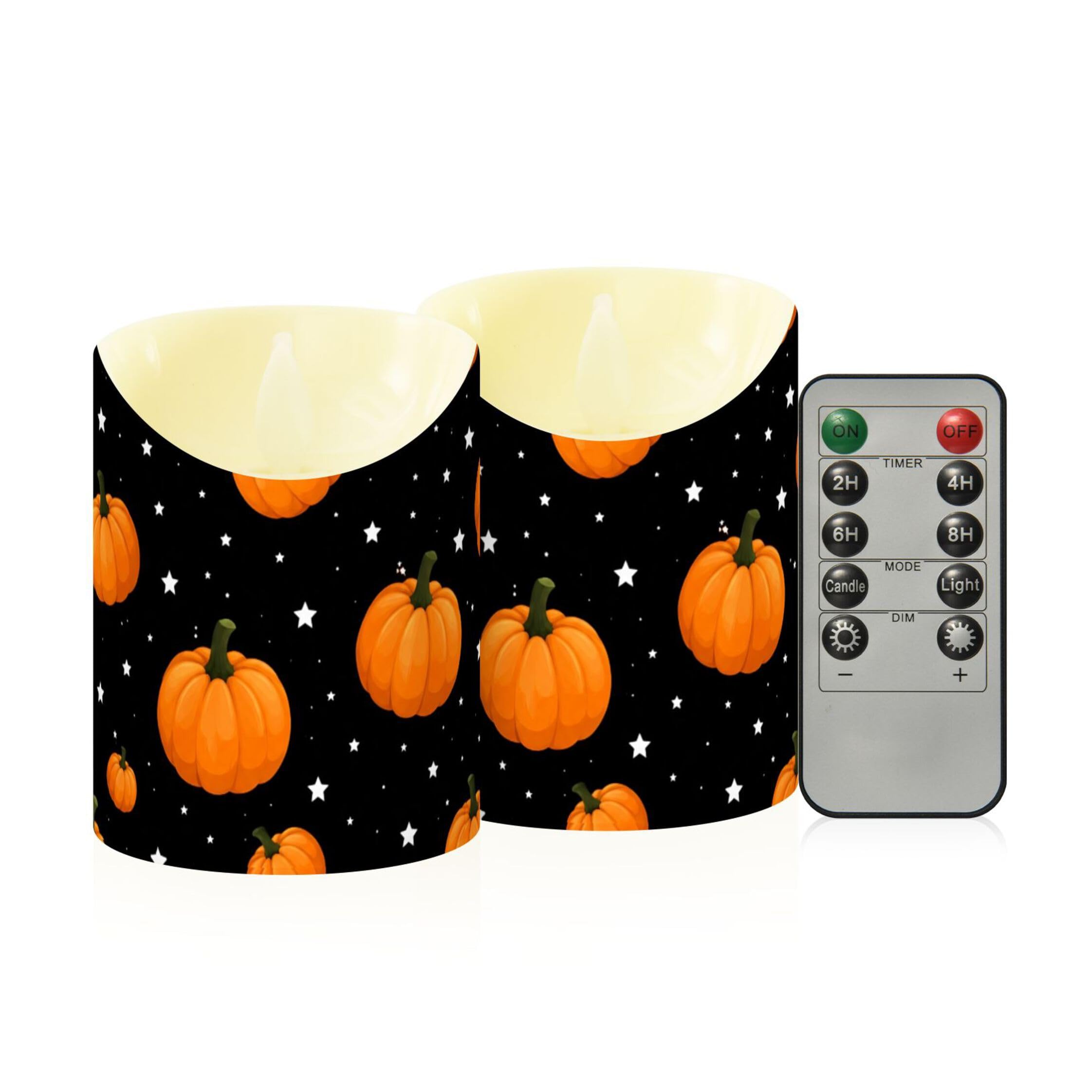 Kutsu Flameless Candles Set of 2, Battery Operated LED Flickering Candles