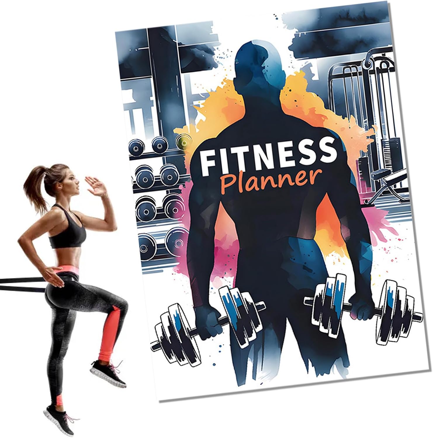 Fitness Workout Journal,Personal Home Gym Training Diary | Diet Training Weight Loss Trackers For Tracking And Crushing Your Gym Goals - Image 1 of 9