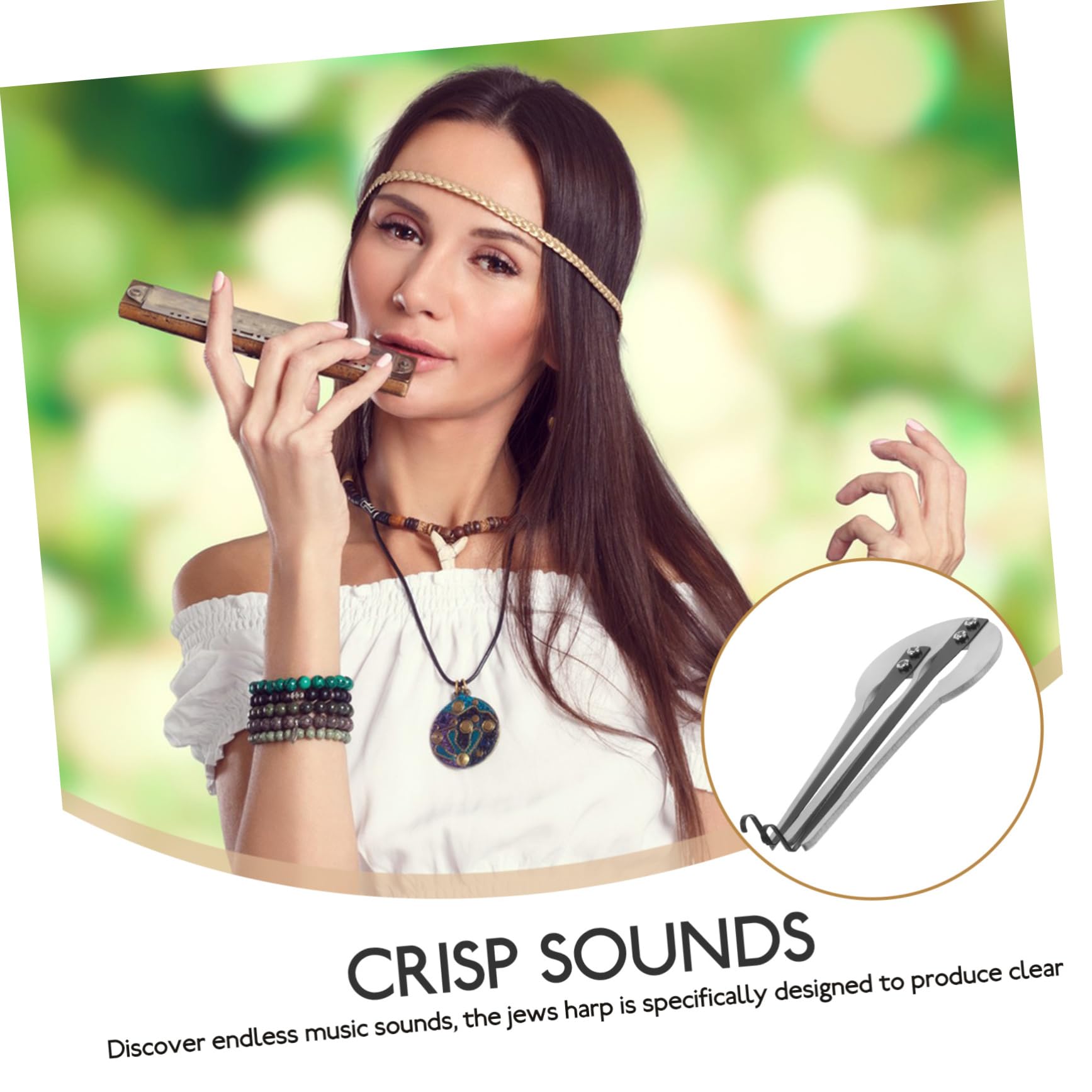 LIFKOME Portable Mouth Harp Beginner Friendly Metal Jaw Harp for Easy Learning and Unique Melodies Compact National Instrument for Music Exploration and Fun