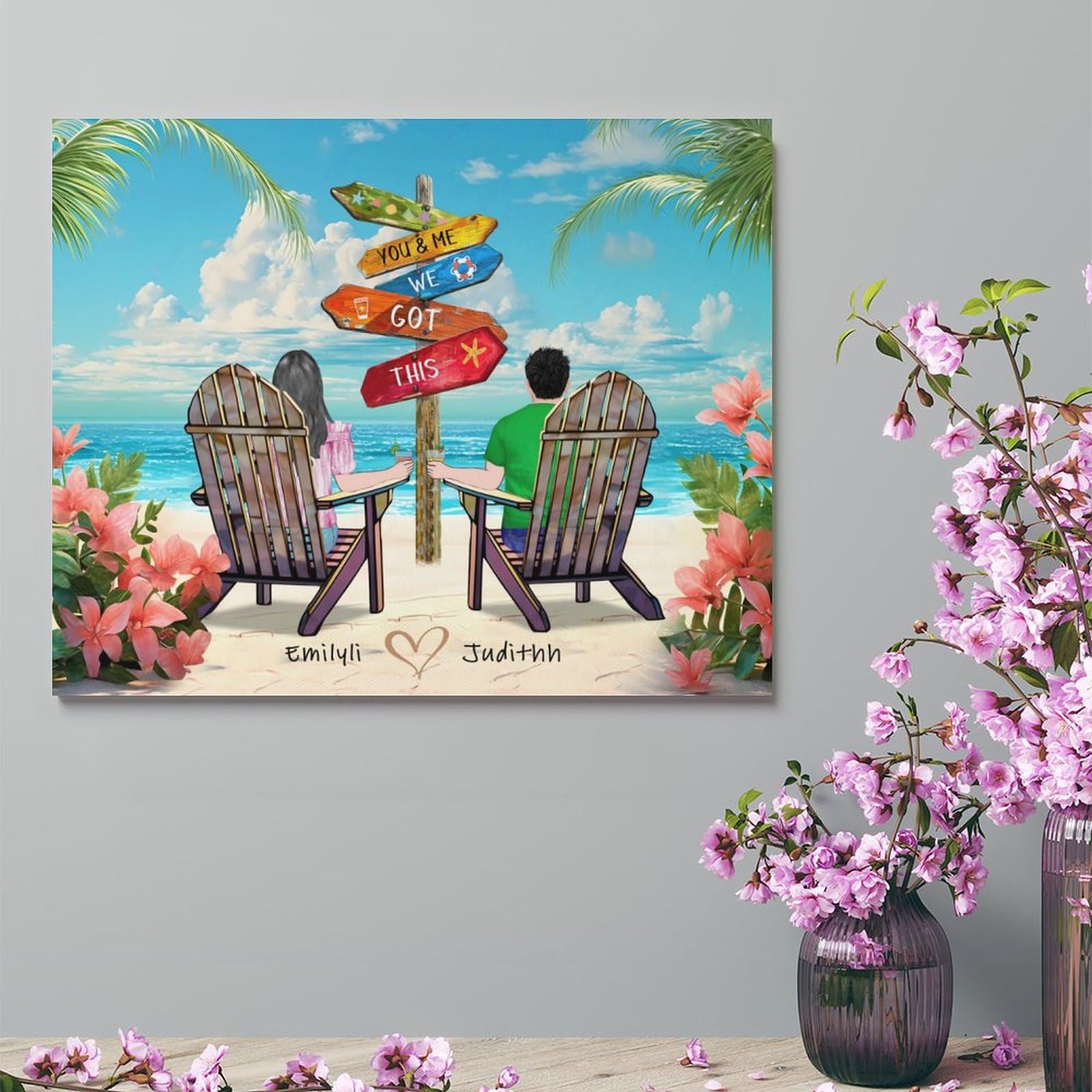 Personalized You & Me We Got This Canvas, Romantic Couple Gift, Custom