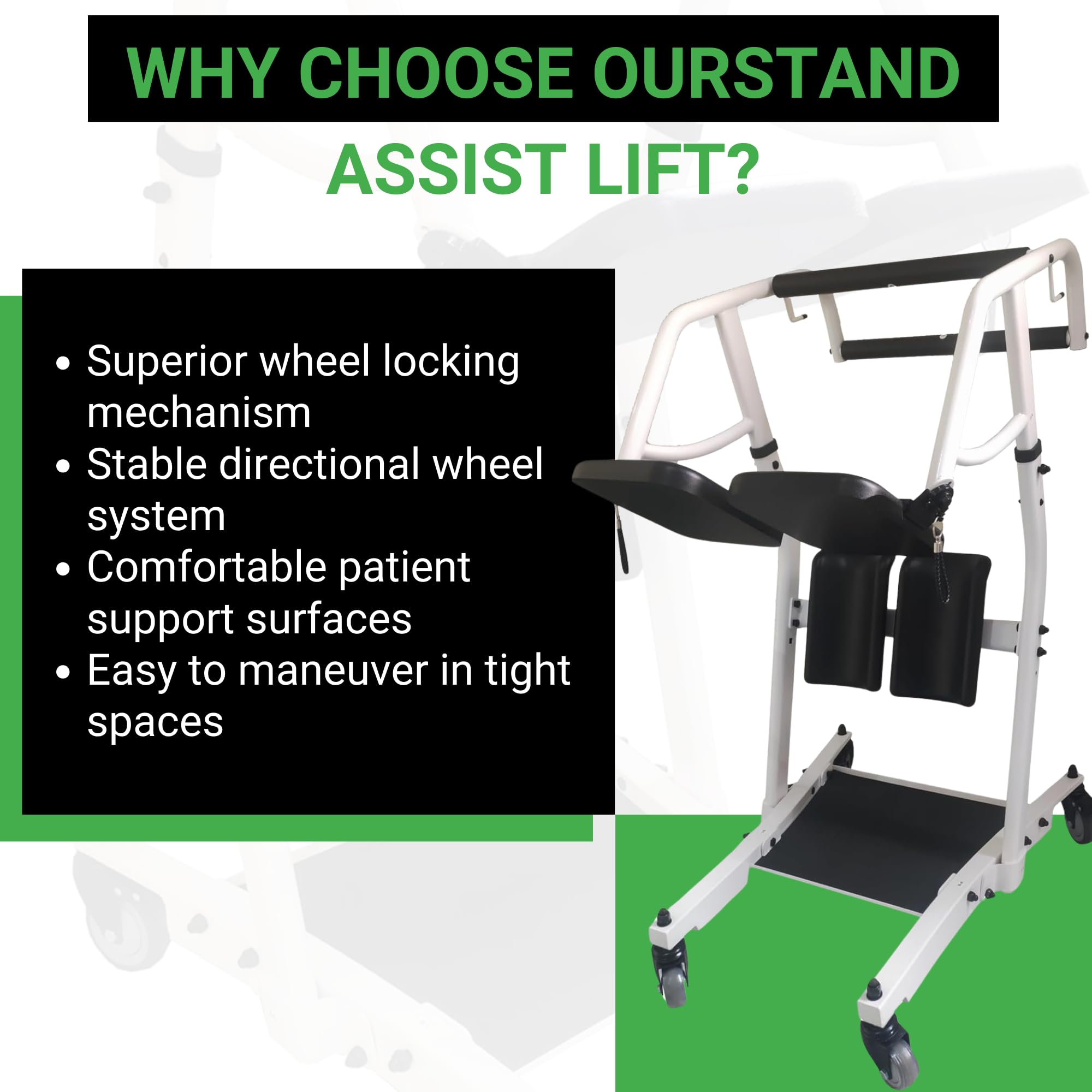 Fotel do przenoszenia pacjenta, stojak Assist Lift, Stand Up Assistance, pomoc stojąca