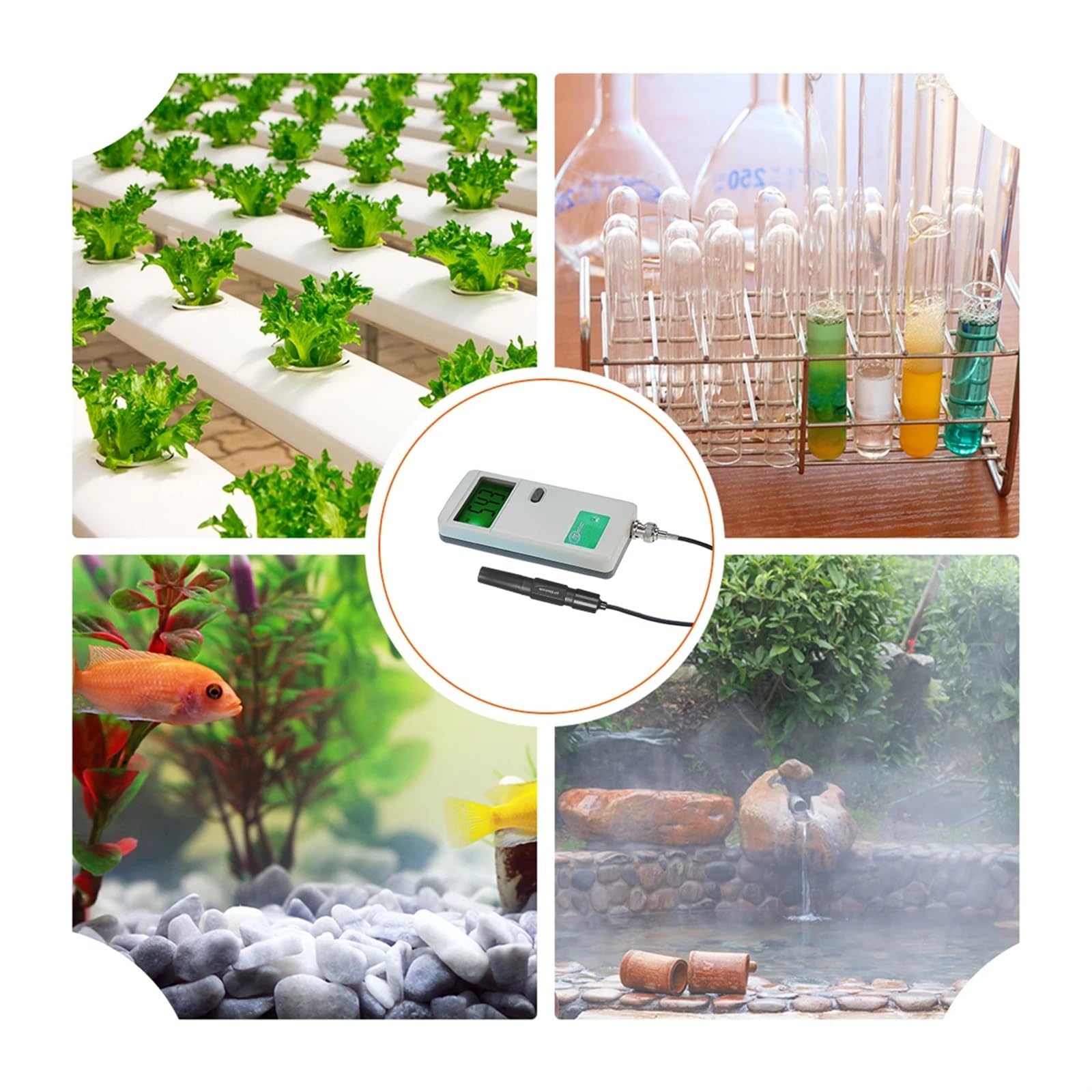 Misuratore di pH Tester di pH ad alta precisione digitale Display retroilluminato Tester di qualità dell'acqua Strumento for serbatoio di coltura idroponica for acqua potabile da laboratorio,Giardino