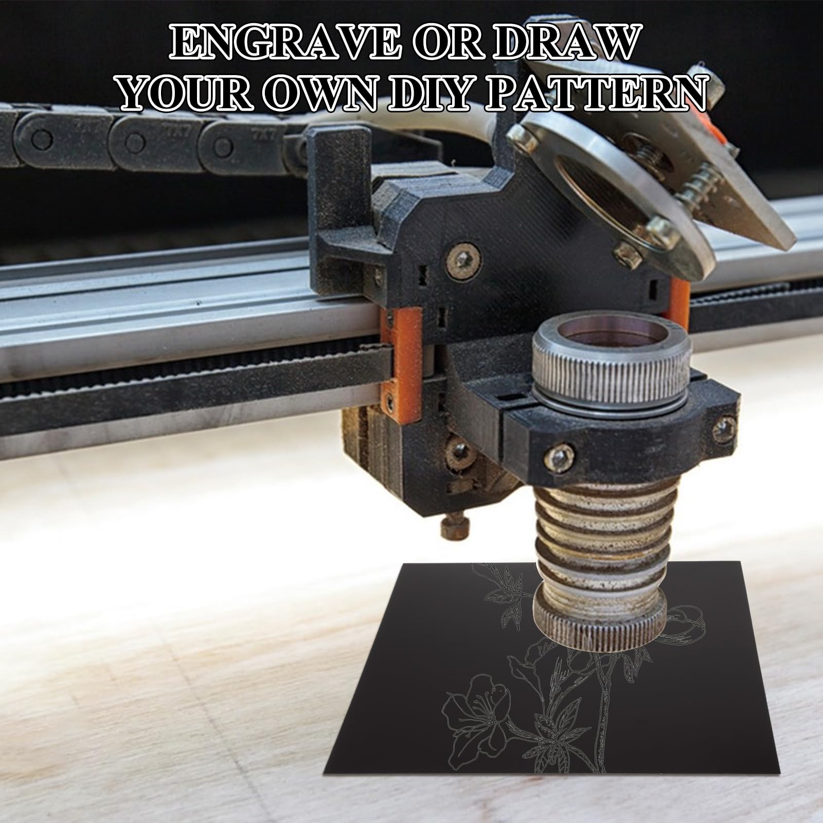 Confezione da 4 lastre in alluminio anodizzato nero, 30,5 x 30,5 x 0,8 mm di spessore, piastre in alluminio anodizzato, per incisione laser, artigianato, decorazione della casa